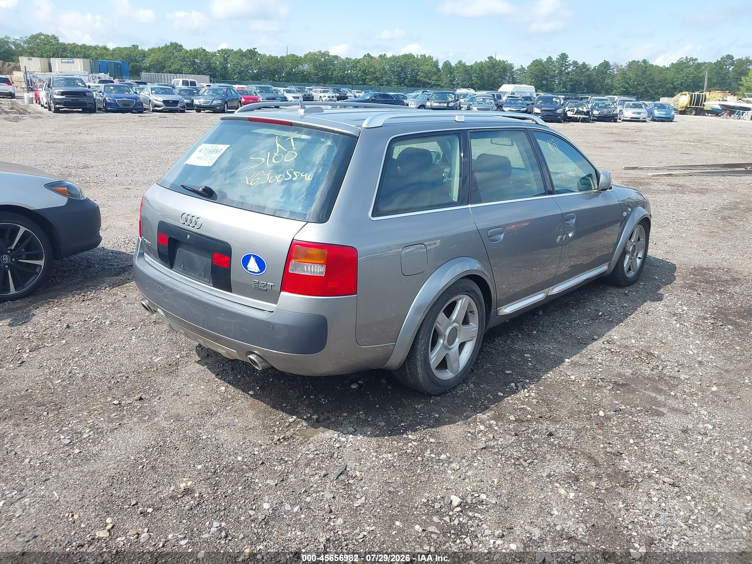 2005 Audi Allroad 2.7t Silver vin: WA1YD64B55N004393
