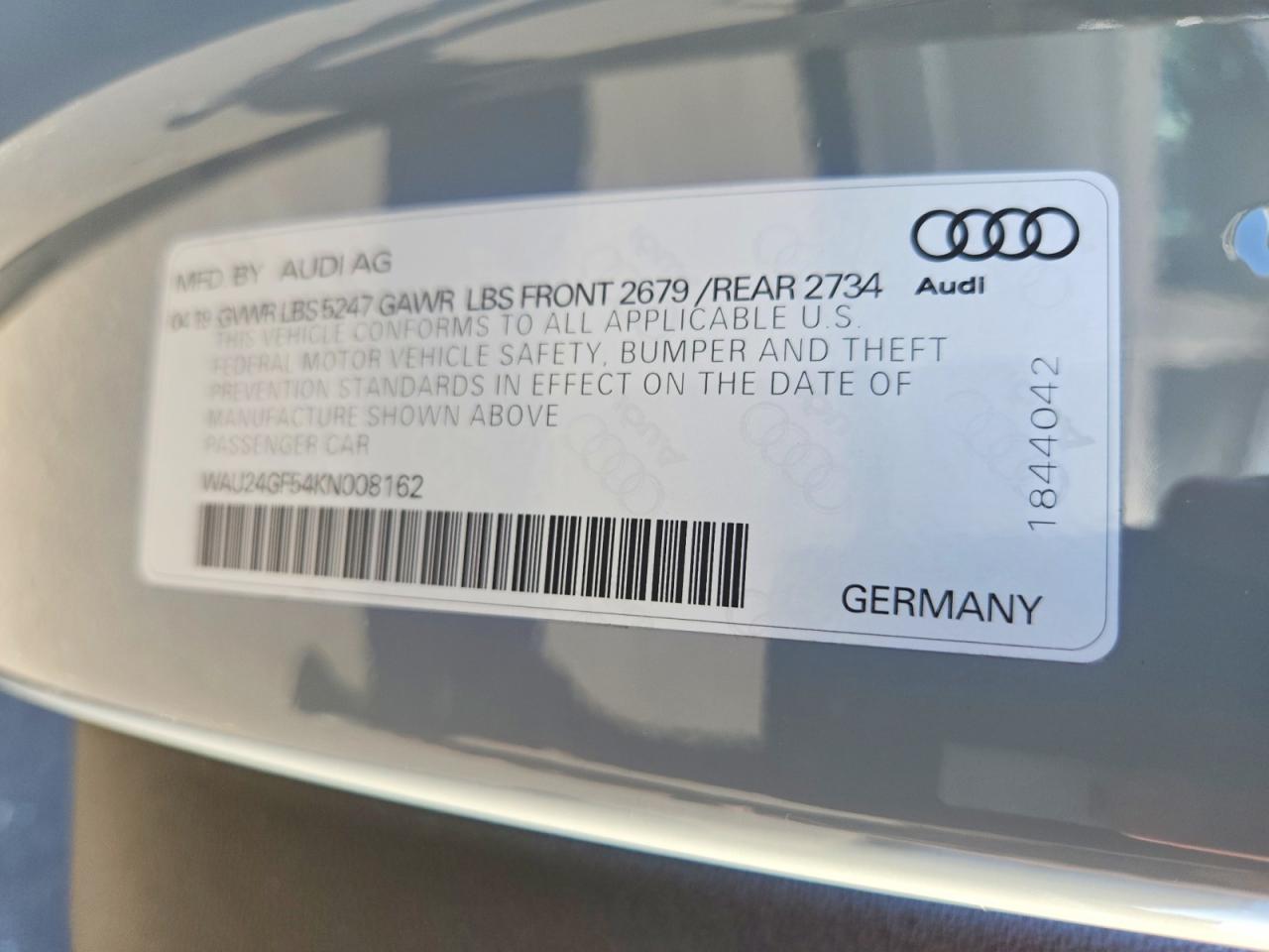 2019 Audi S5 Prestige Gray vin: WAU24GF54KN008162