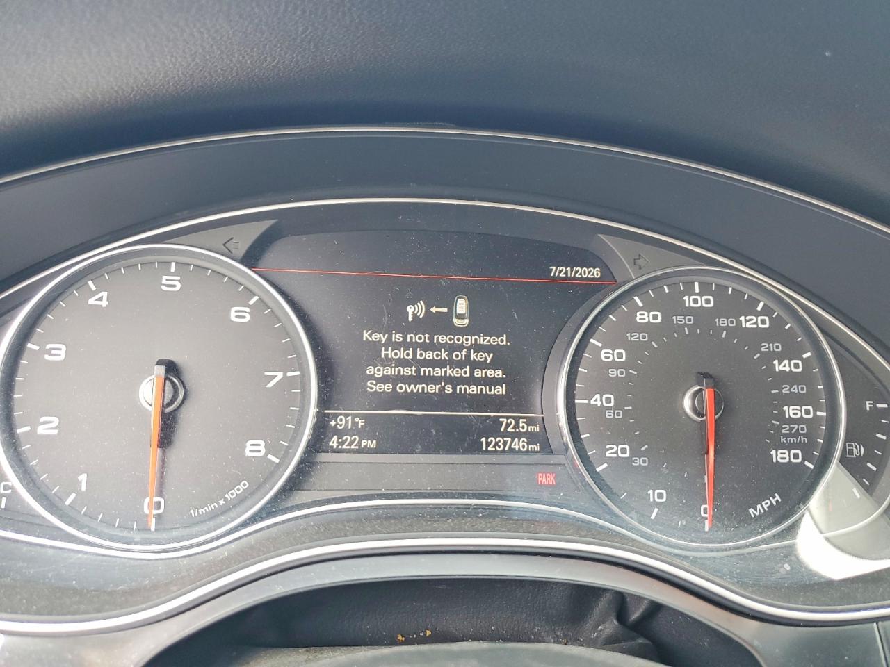 2013 Audi A7 Prestige Серый vin: WAU2GAFC0DN084581