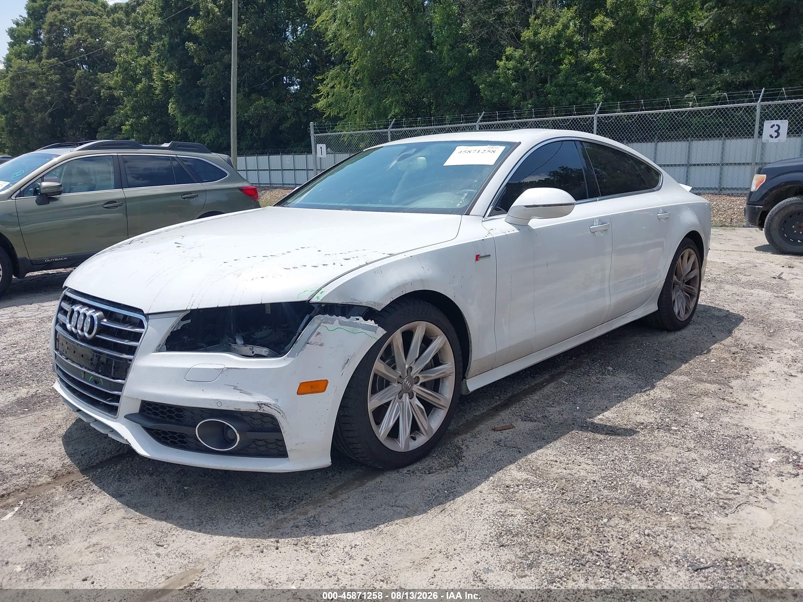 2014 Audi A7 3.0t Premium Plus White vin: WAU2GAFC0EN029128