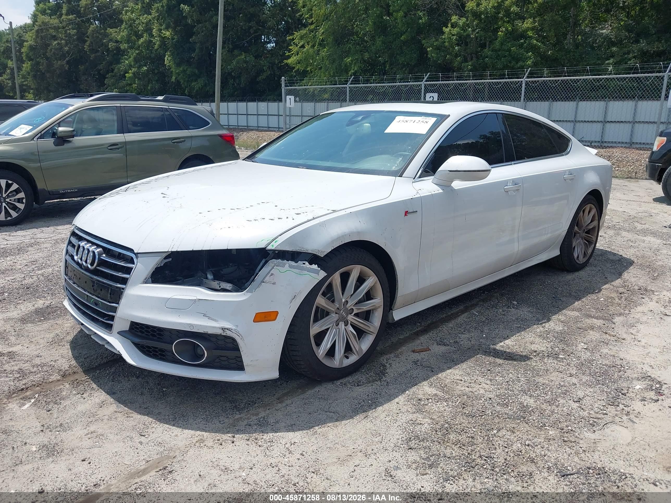 2014 Audi A7 3.0t Premium Plus White vin: WAU2GAFC0EN029128