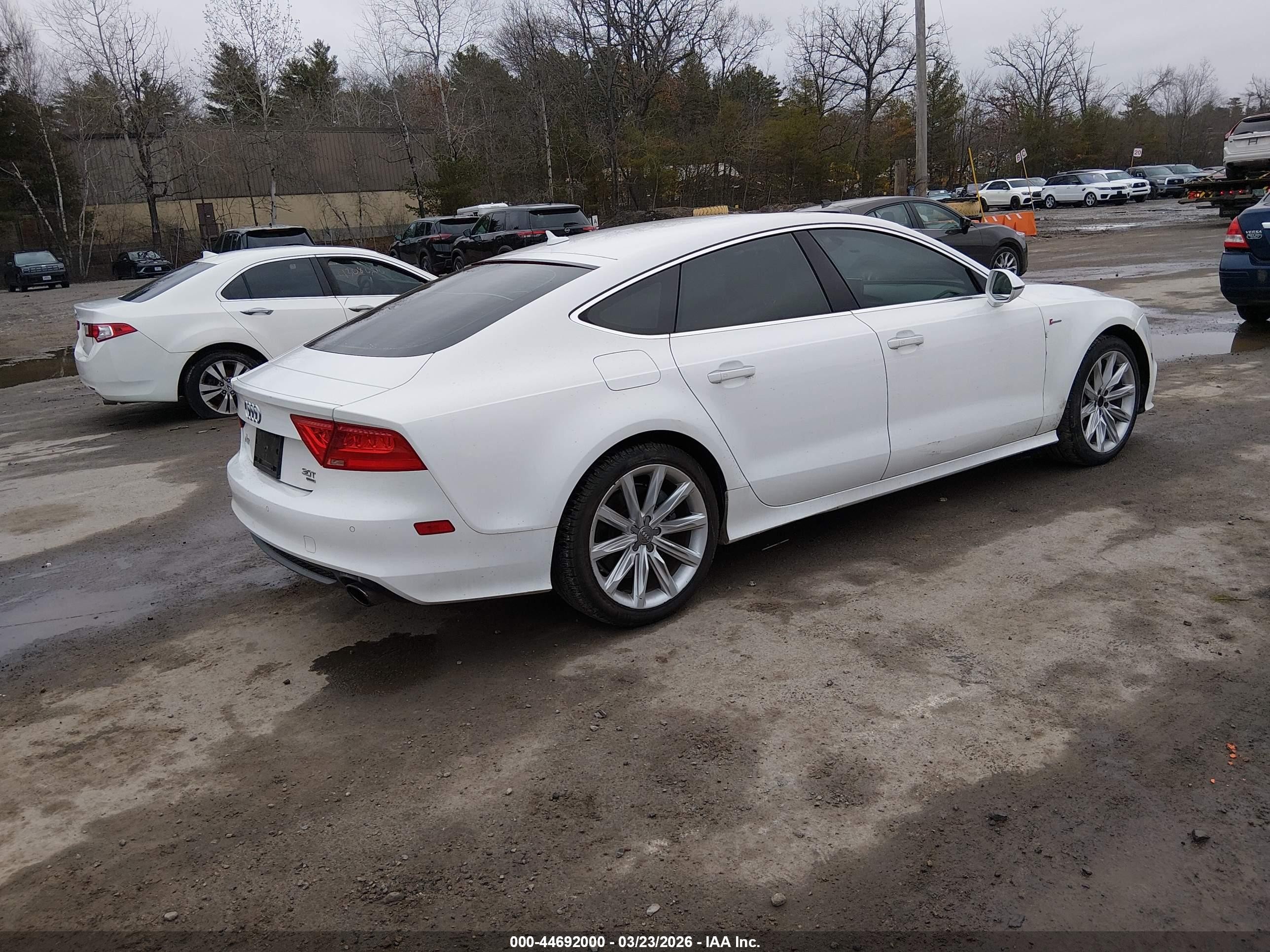 2014 Audi A7 3.0t Premium Plus White vin: WAU2GAFC1EN146328