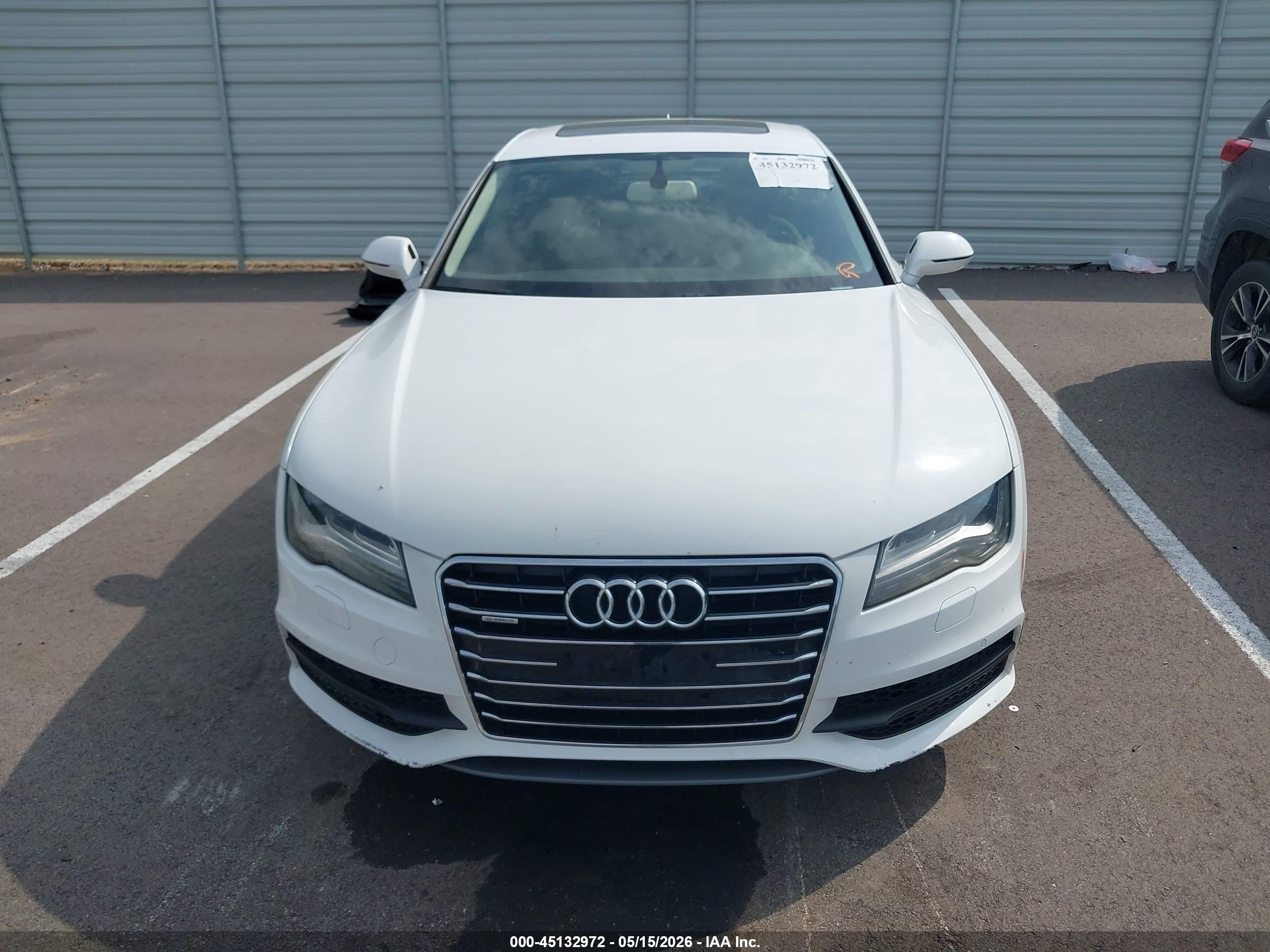 2013 Audi A7 3.0t Premium White vin: WAU2GAFC2DN010918
