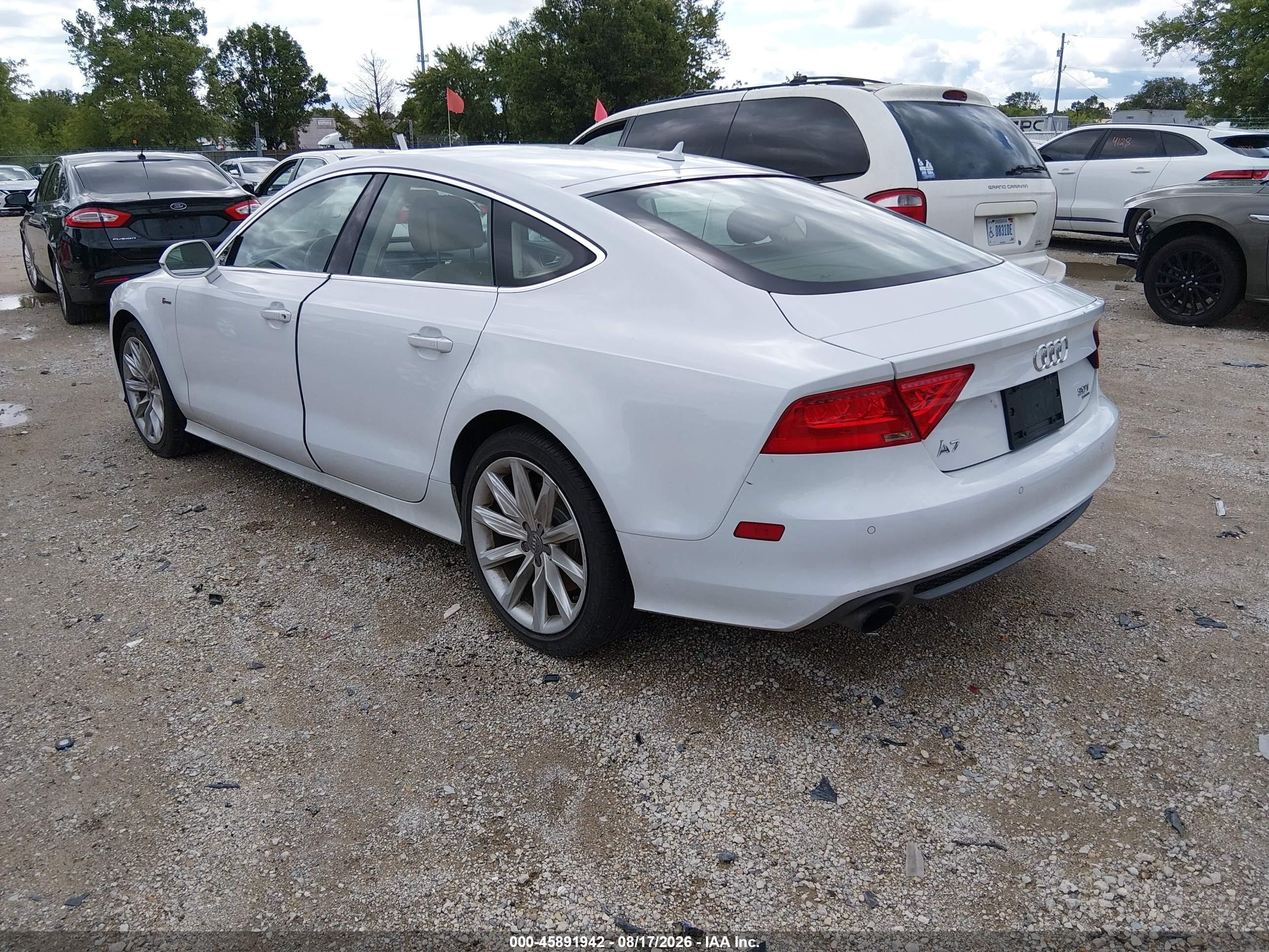 2013 Audi A7 3.0t Premium White vin: WAU2GAFC4DN059487