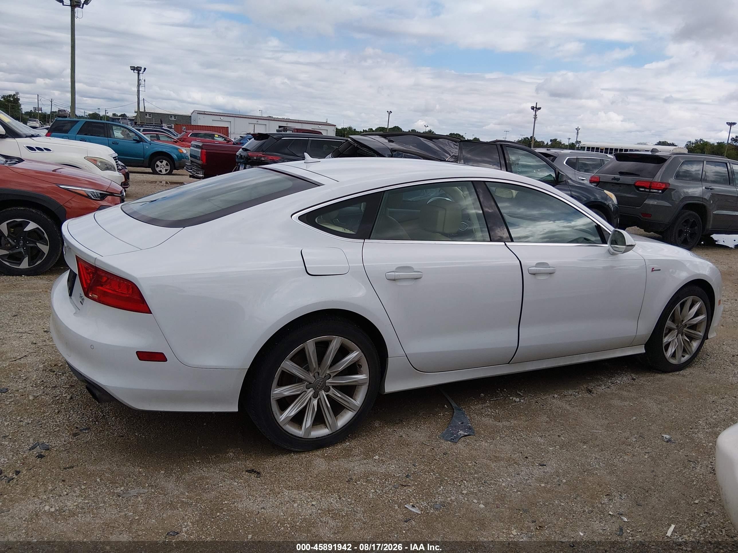 2013 Audi A7 3.0t Premium White vin: WAU2GAFC4DN059487