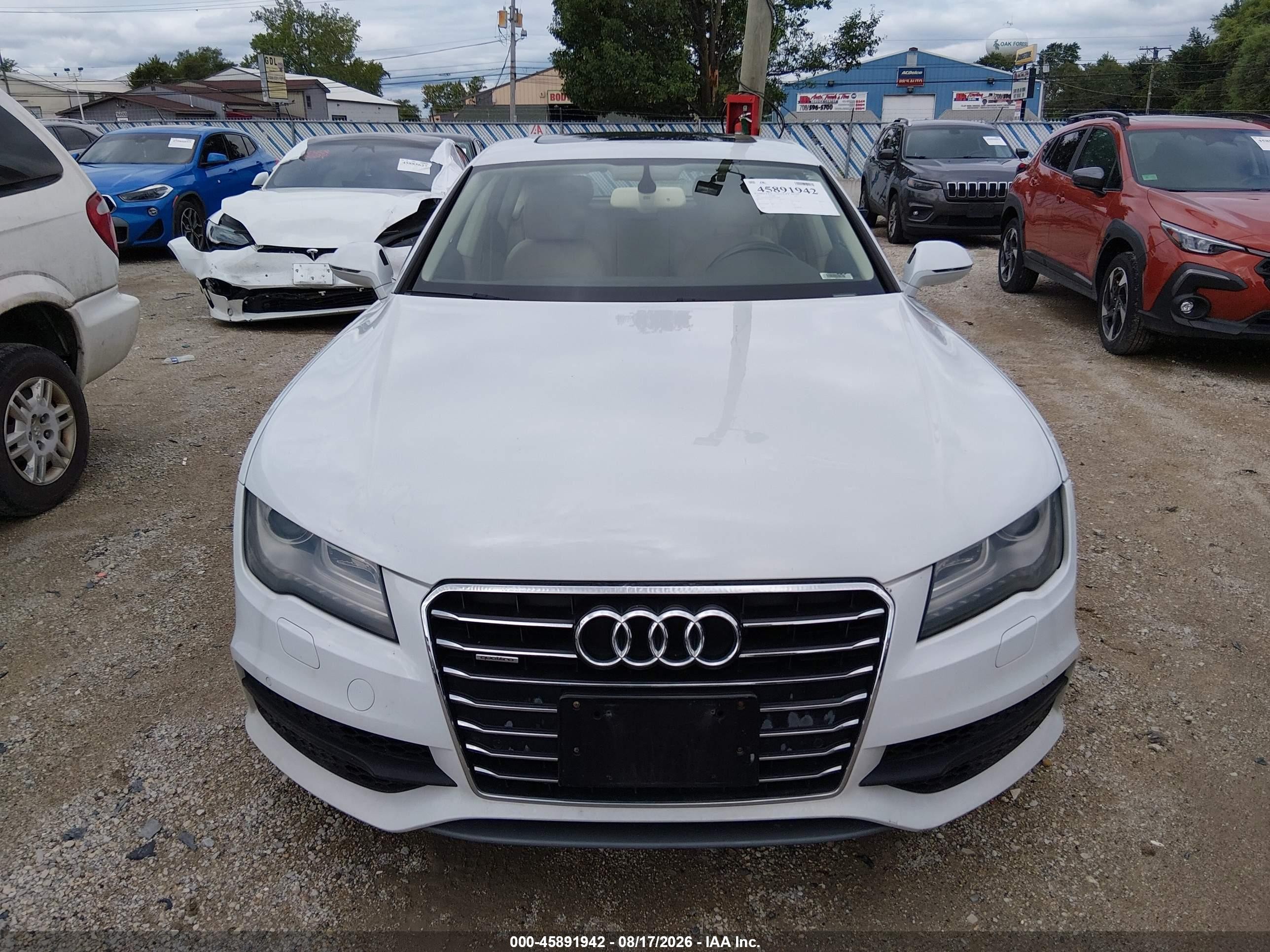 2013 Audi A7 3.0t Premium White vin: WAU2GAFC4DN059487