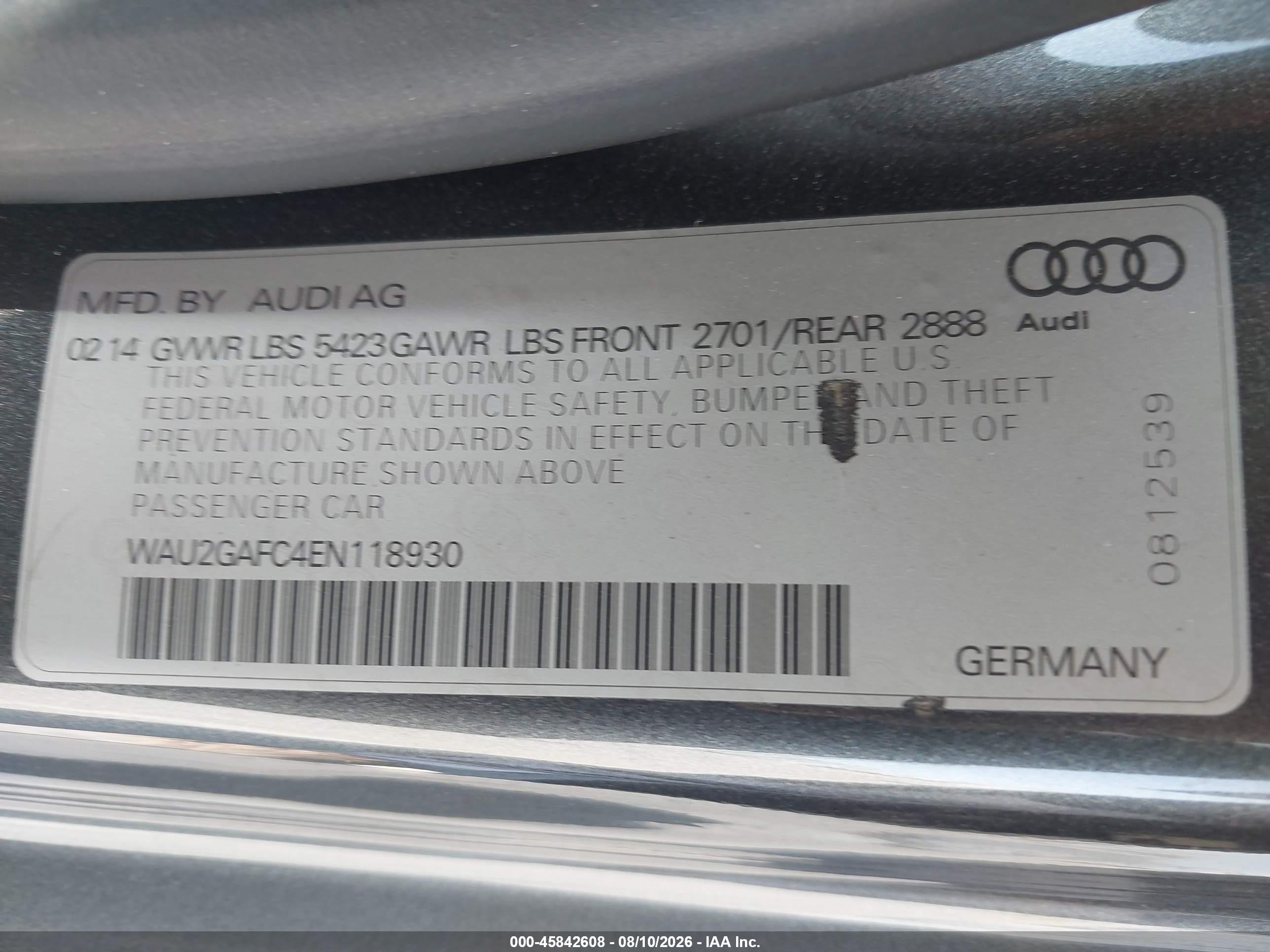 2014 Audi A7 3.0t Premium Plus Black vin: WAU2GAFC4EN118930