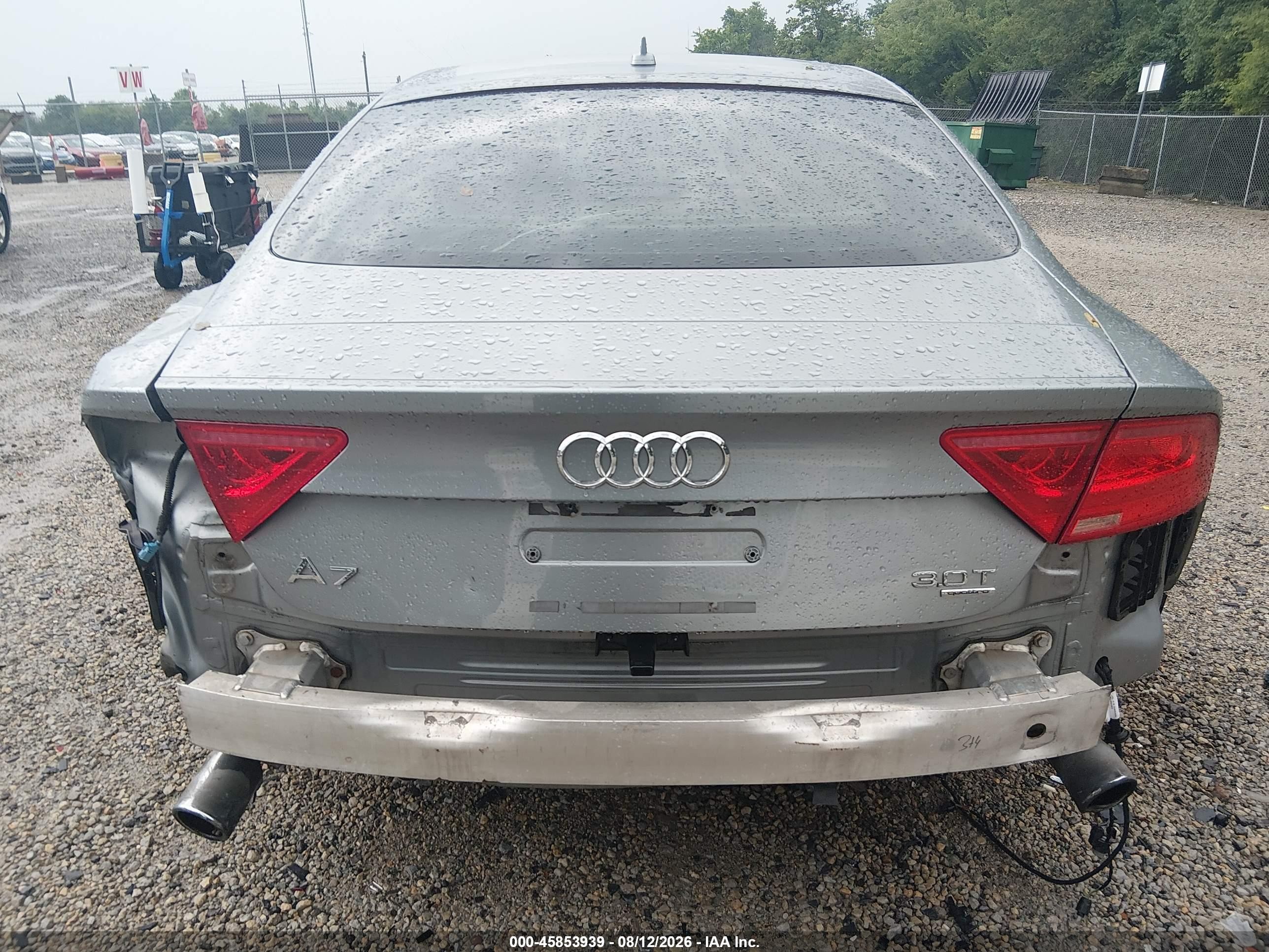 2012 Audi A7 3.0 Prestige Серый vin: WAU2GAFC5CN053101