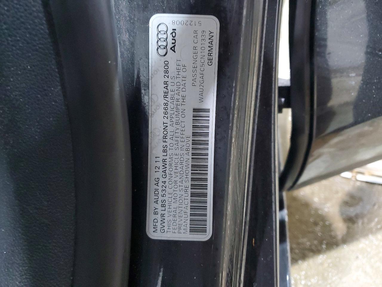 2012 Audi A7 Prestige Gray vin: WAU2GAFC5CN101339