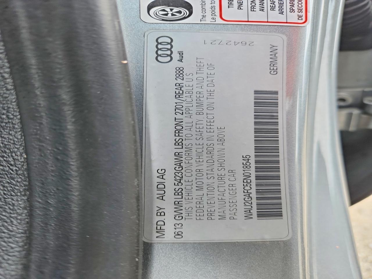2014 Audi A7 Prestige Gray vin: WAU2GAFC5EN018545