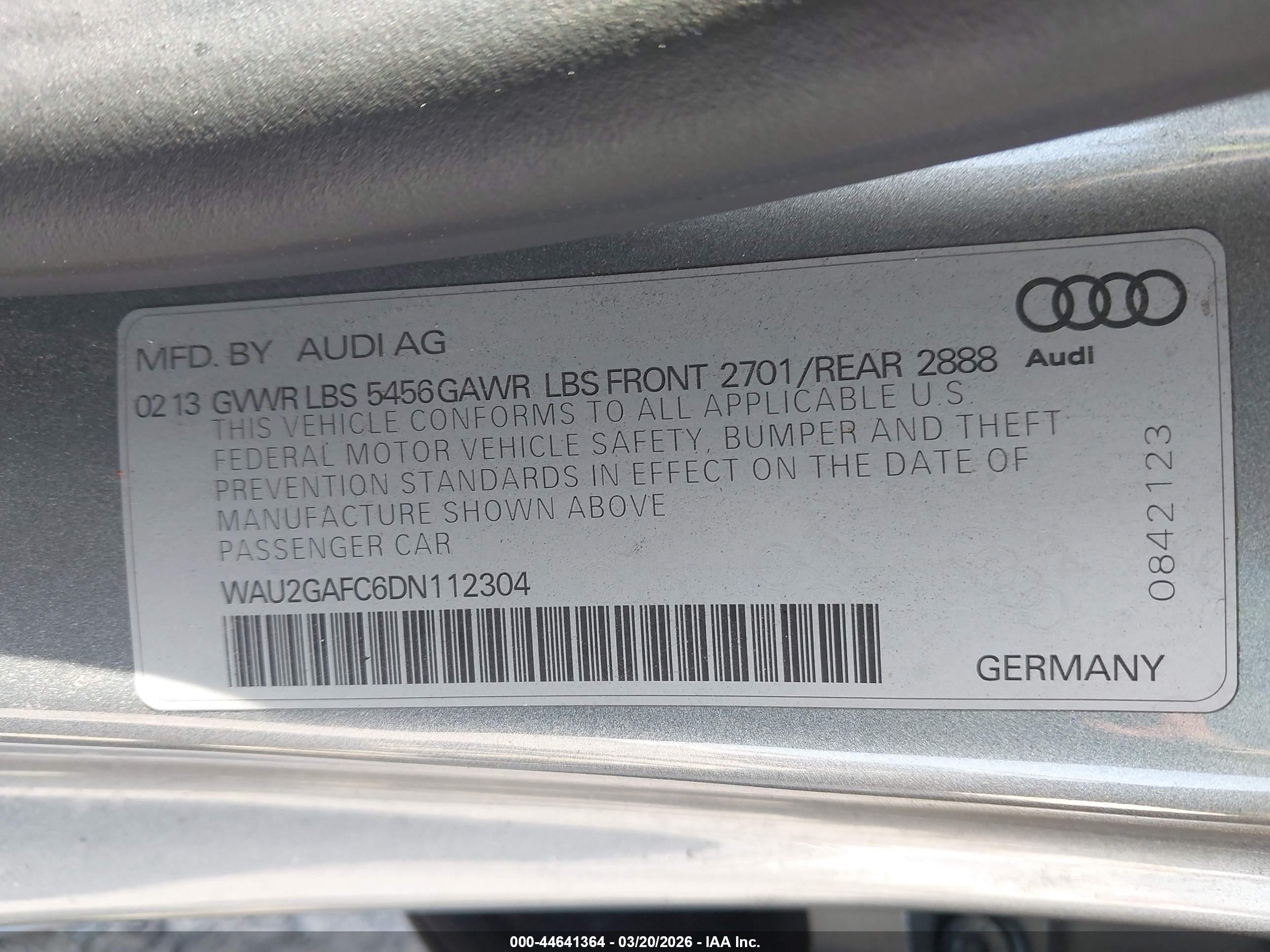 2013 Audi A7 3.0t Premium Серебряный vin: WAU2GAFC6DN112304