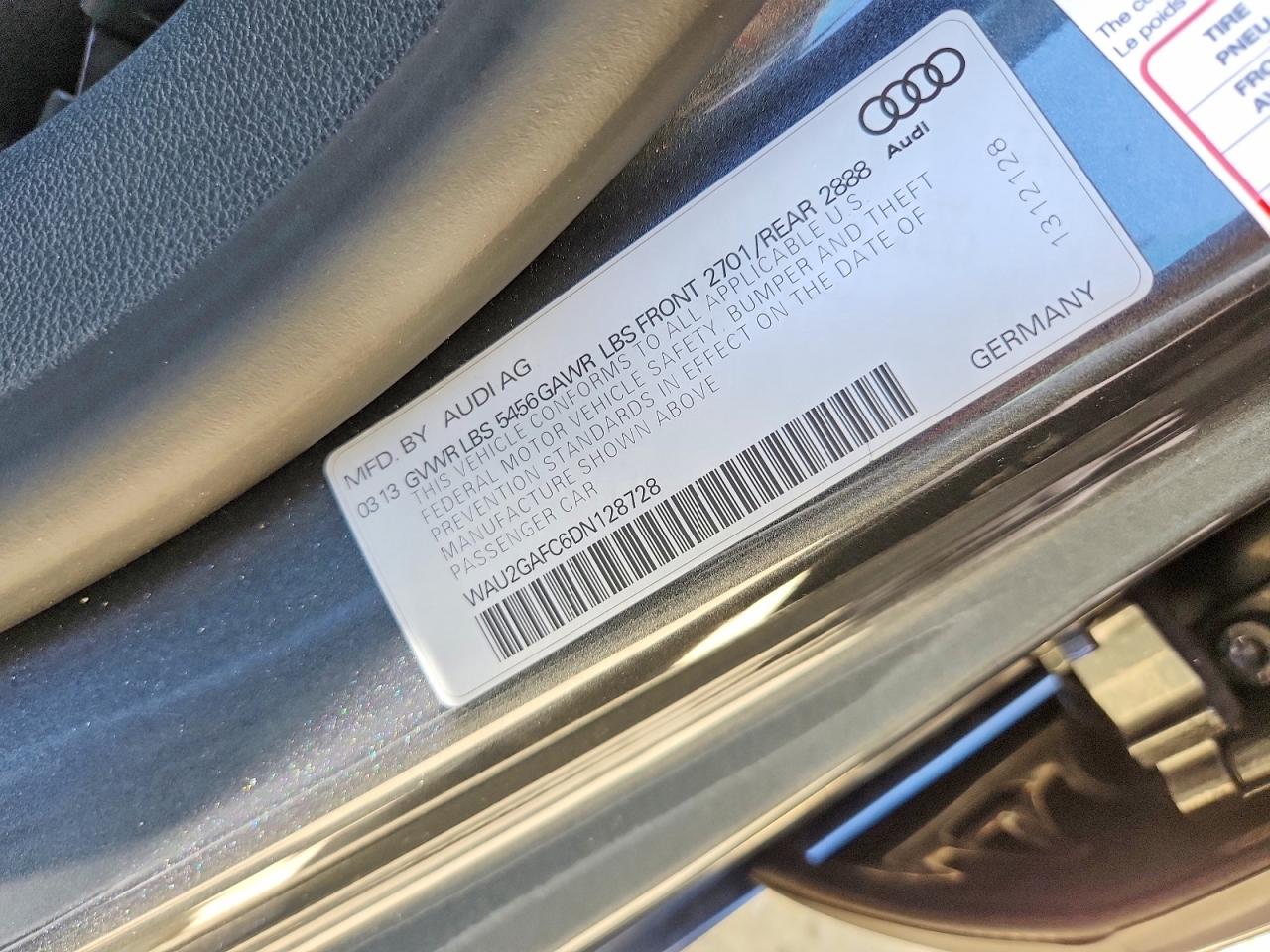 2013 Audi A7 Prestige Gray vin: WAU2GAFC6DN128728