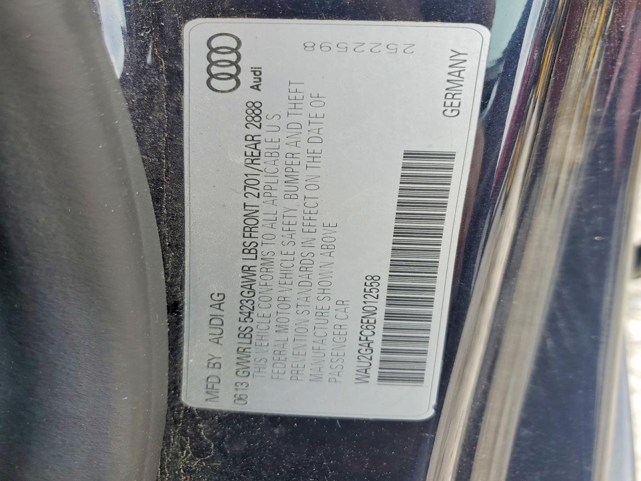 2014 Audi A7 Prestige Blue vin: WAU2GAFC6EN012558
