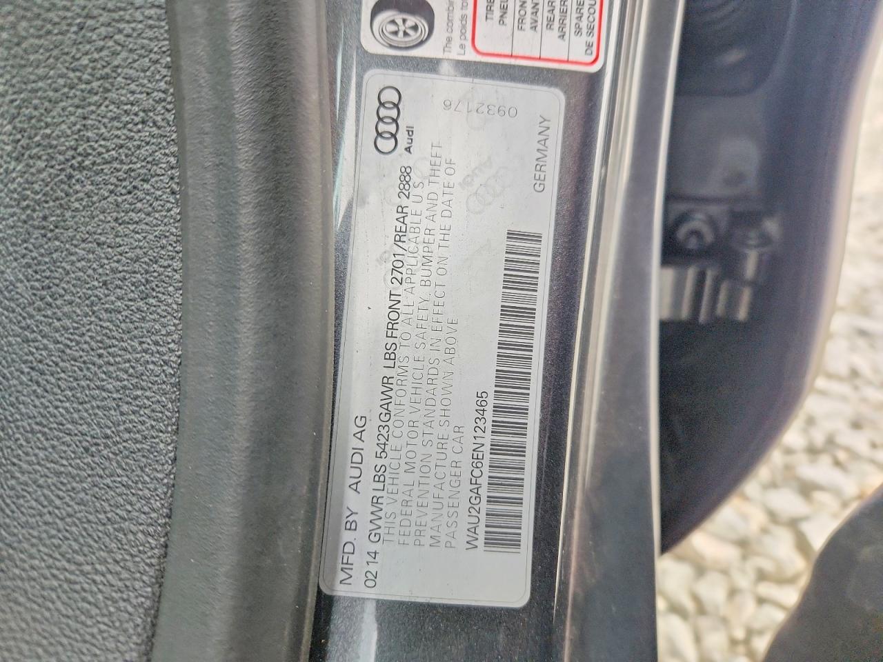 2014 Audi A7 Prestige Gray vin: WAU2GAFC6EN123465
