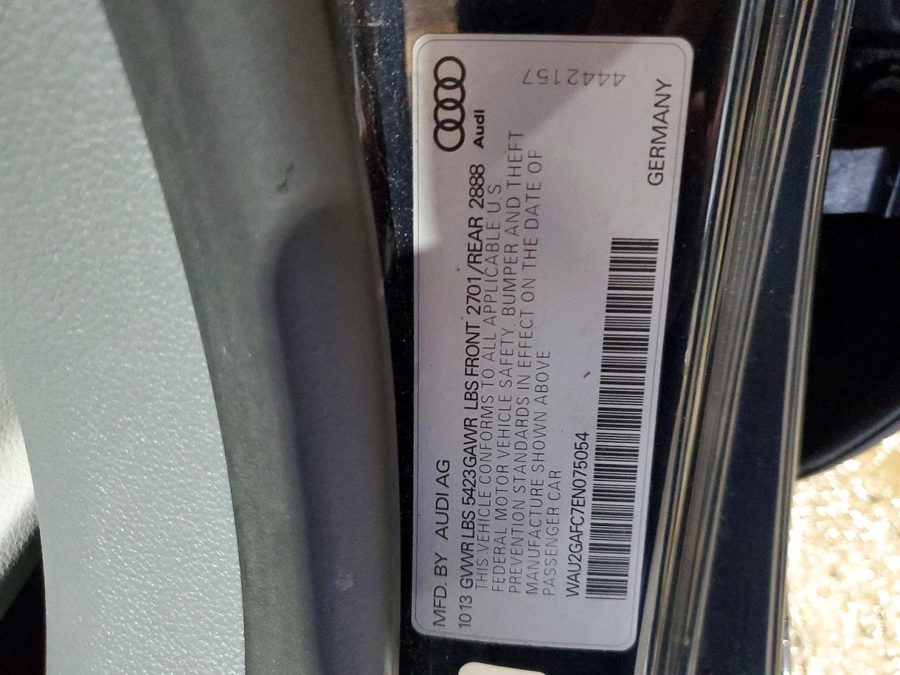 2014 Audi A7 Prestige Blue vin: WAU2GAFC7EN075054