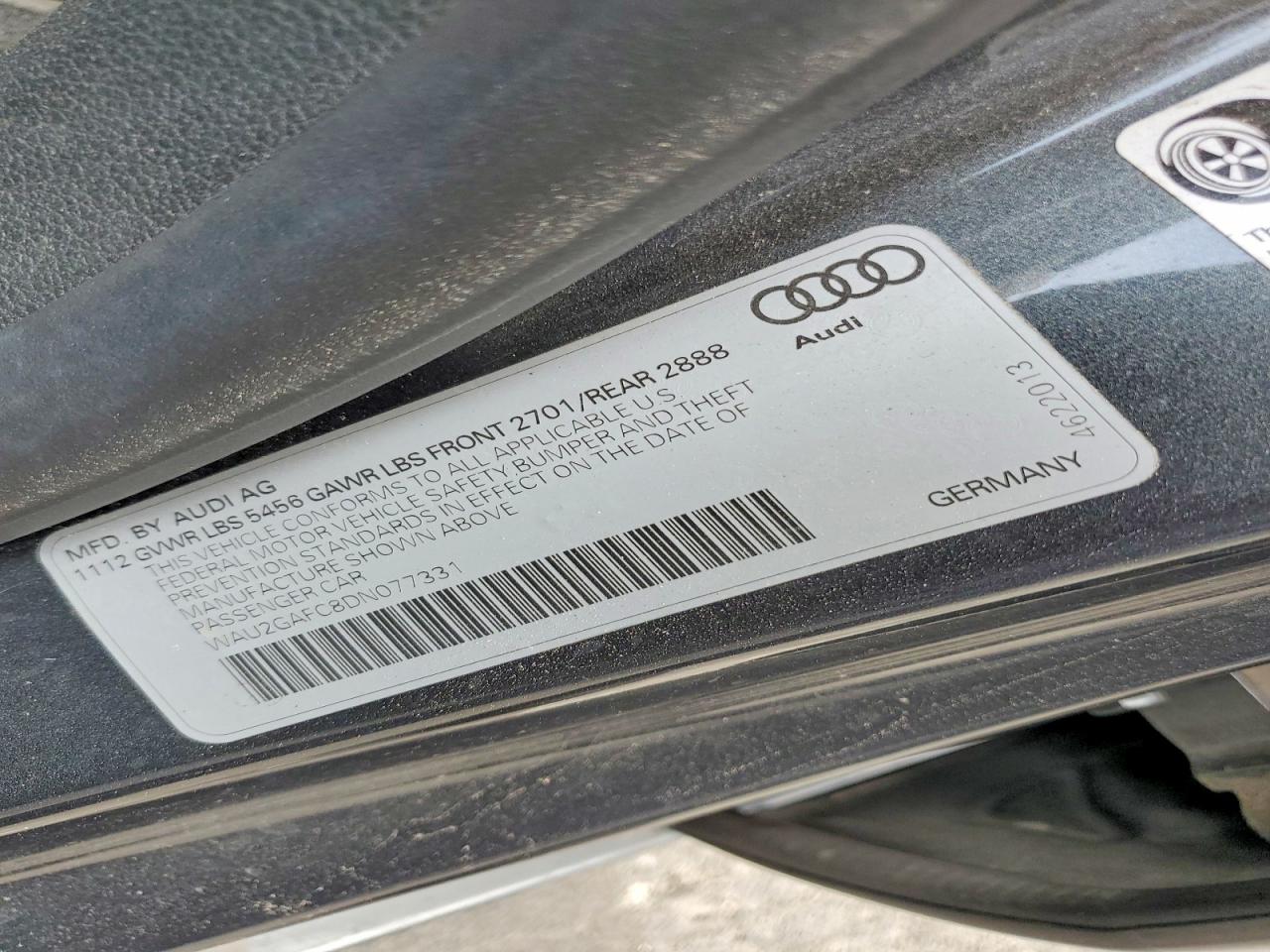 2013 Audi A7 Prestige Gray vin: WAU2GAFC8DN077331