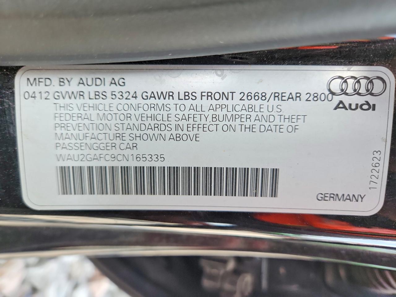 2012 Audi A7 Prestige Maroon vin: WAU2GAFC9CN165335