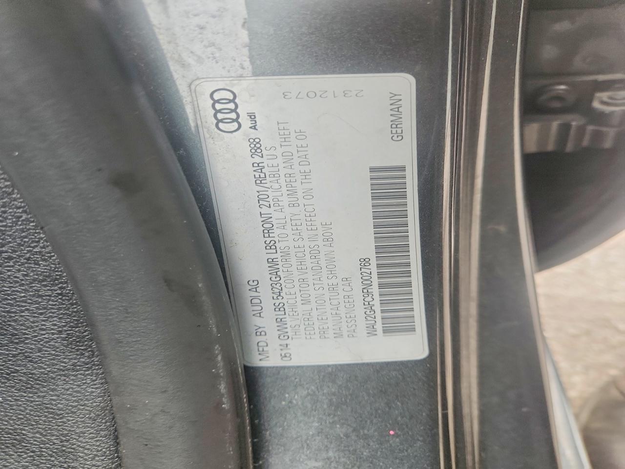 2015 Audi A7 Prestige Gray vin: WAU2GAFC9FN002768