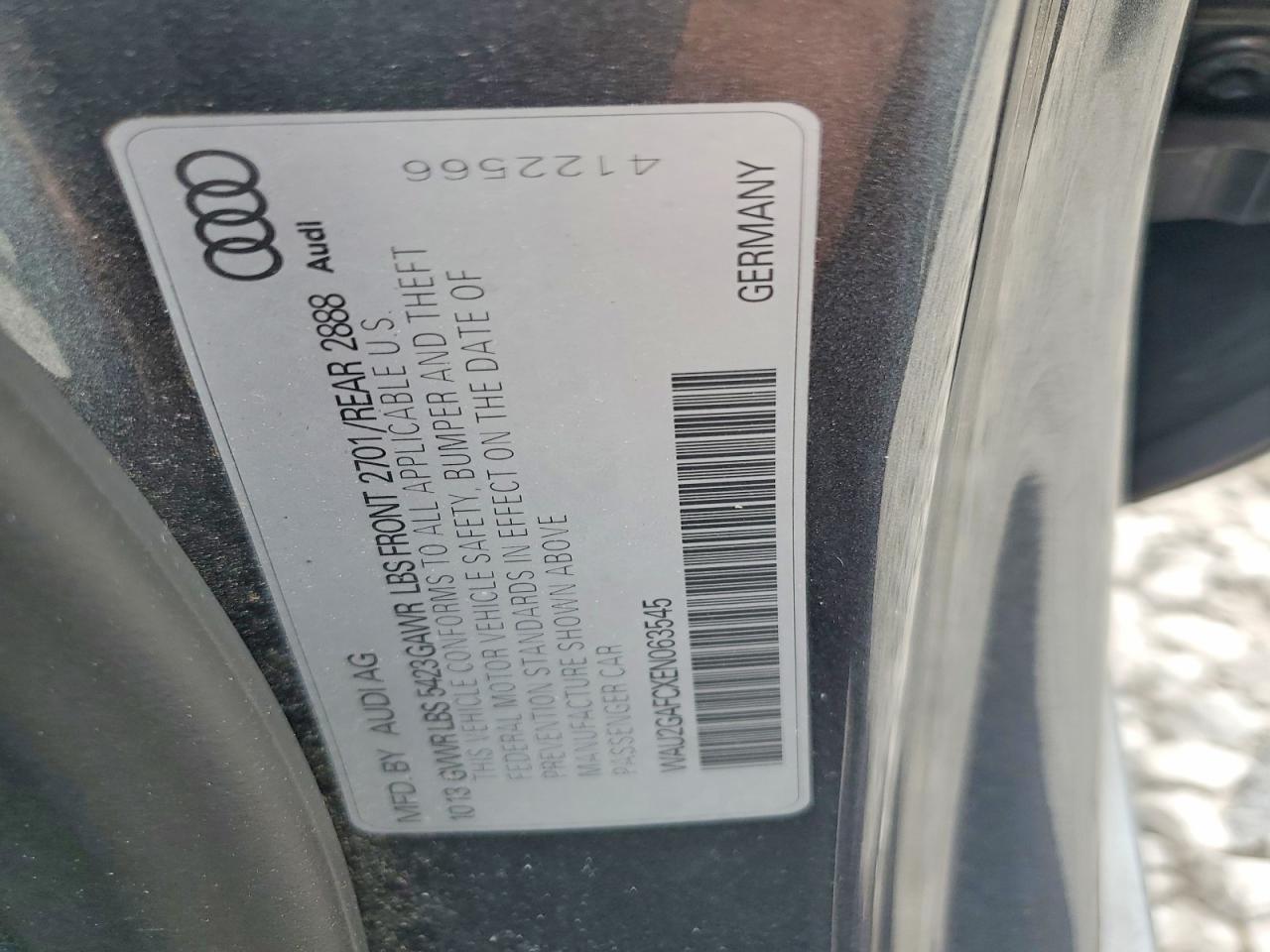 2014 Audi A7 Prestige Gray vin: WAU2GAFCXEN063545
