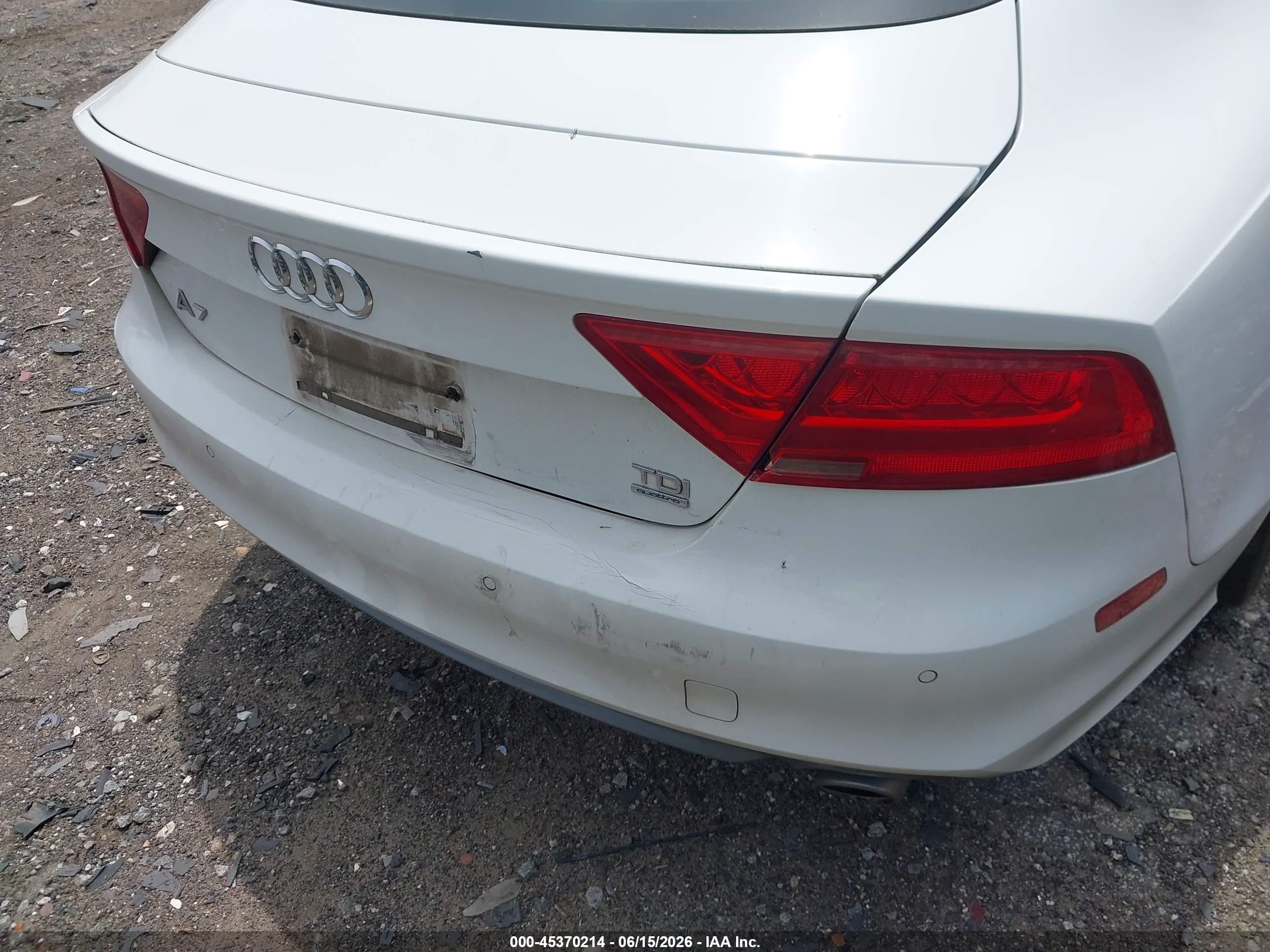 2015 Audi A7 3.0 Tdi Premium Plus White vin: WAU2MAFC8FN039352