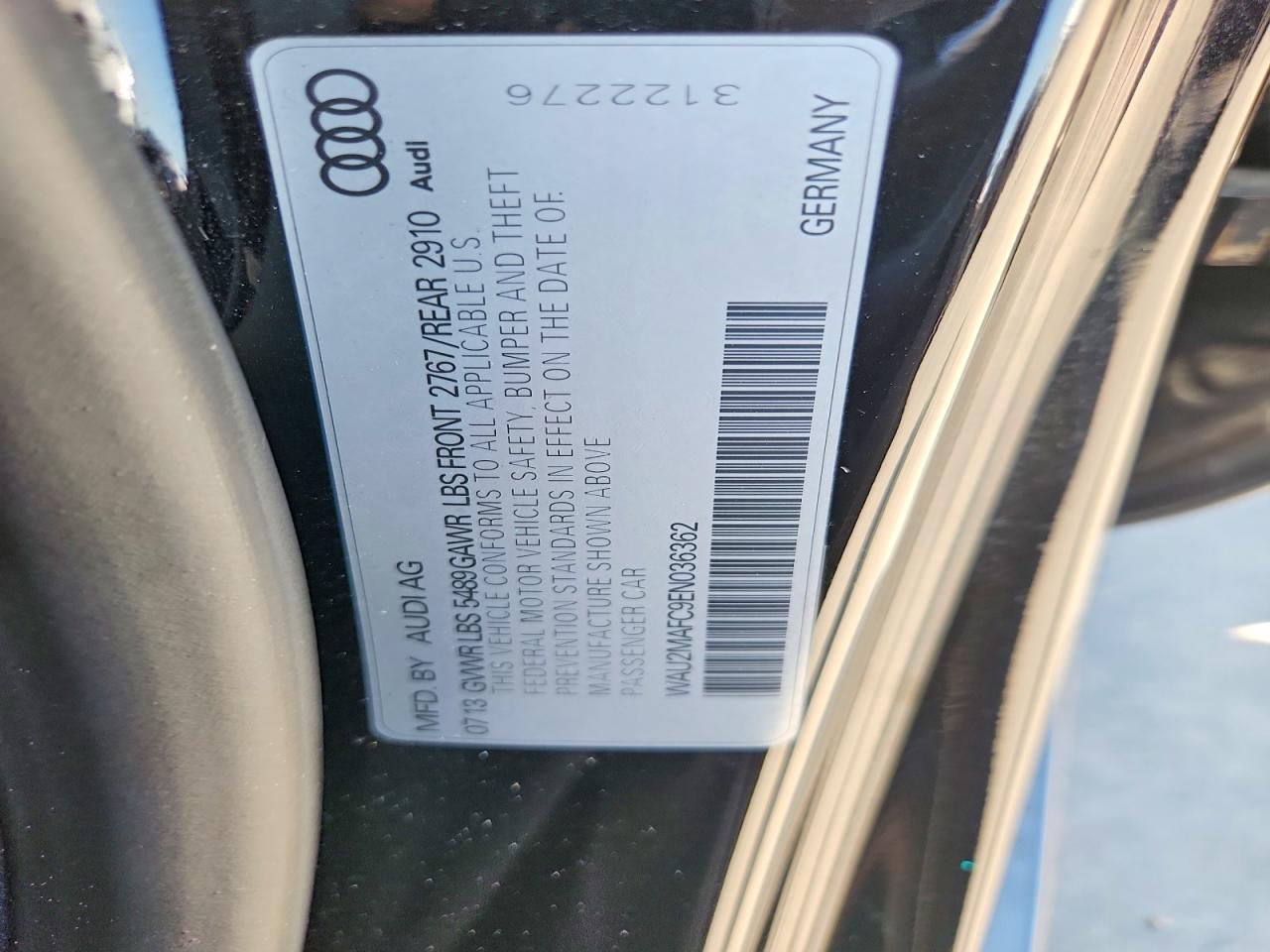 2014 Audi A7 Prestige Black vin: WAU2MAFC9EN036362