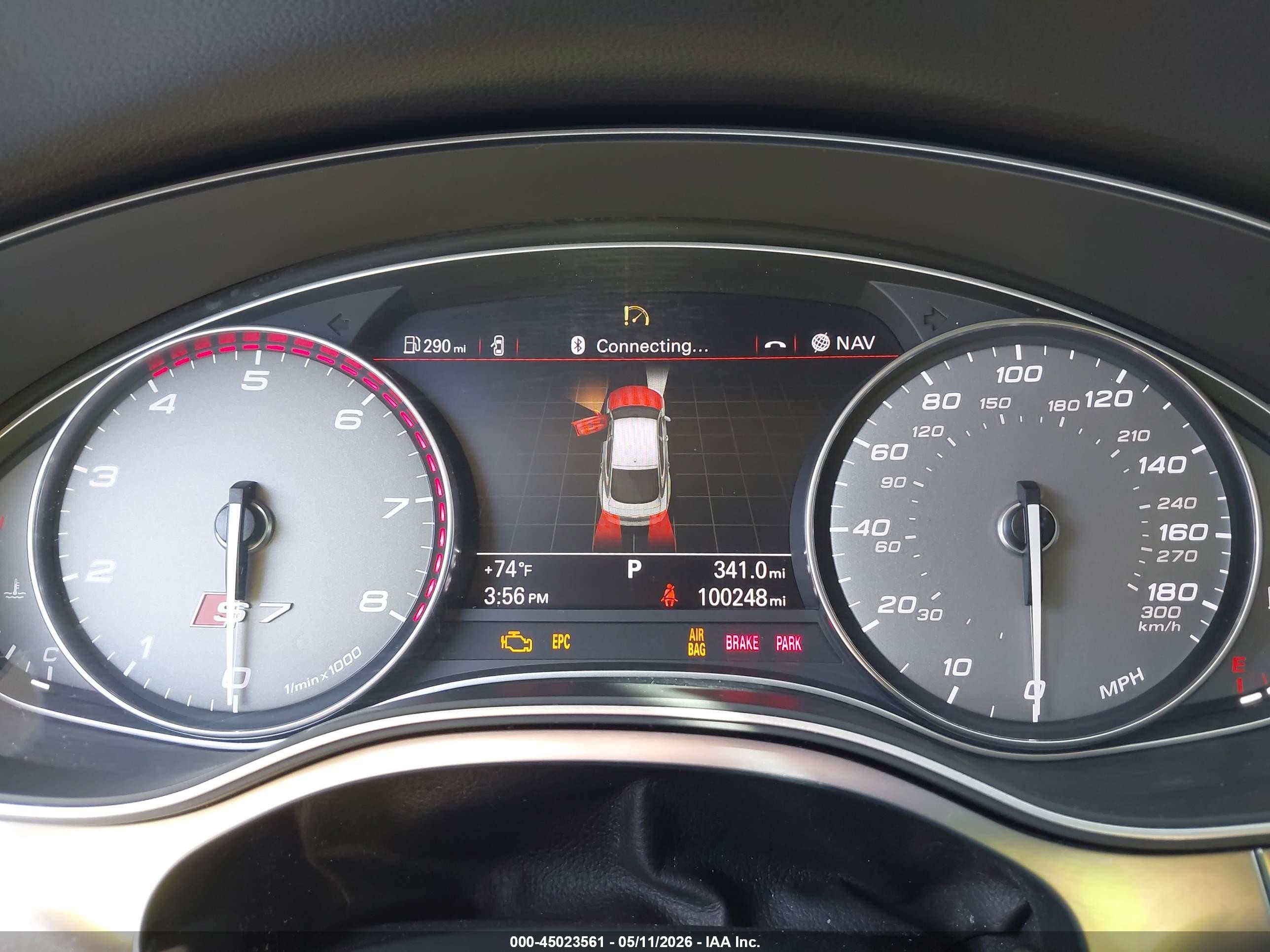 2013 Audi S7 4.0t Prestige Blue vin: WAU32AFC9DN037715
