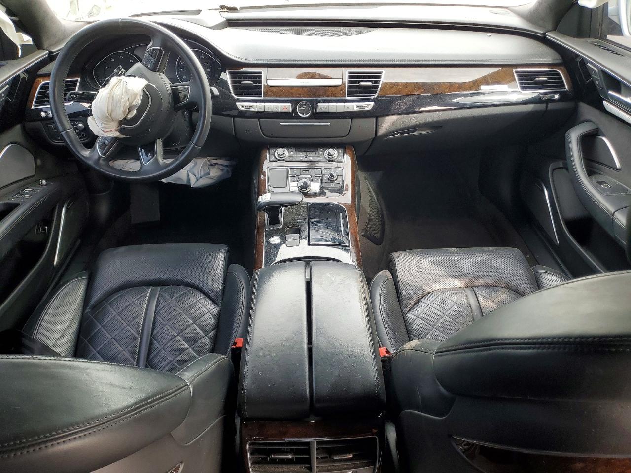 2015 Audi A8 L Quattro White vin: WAU32AFD2FN028267
