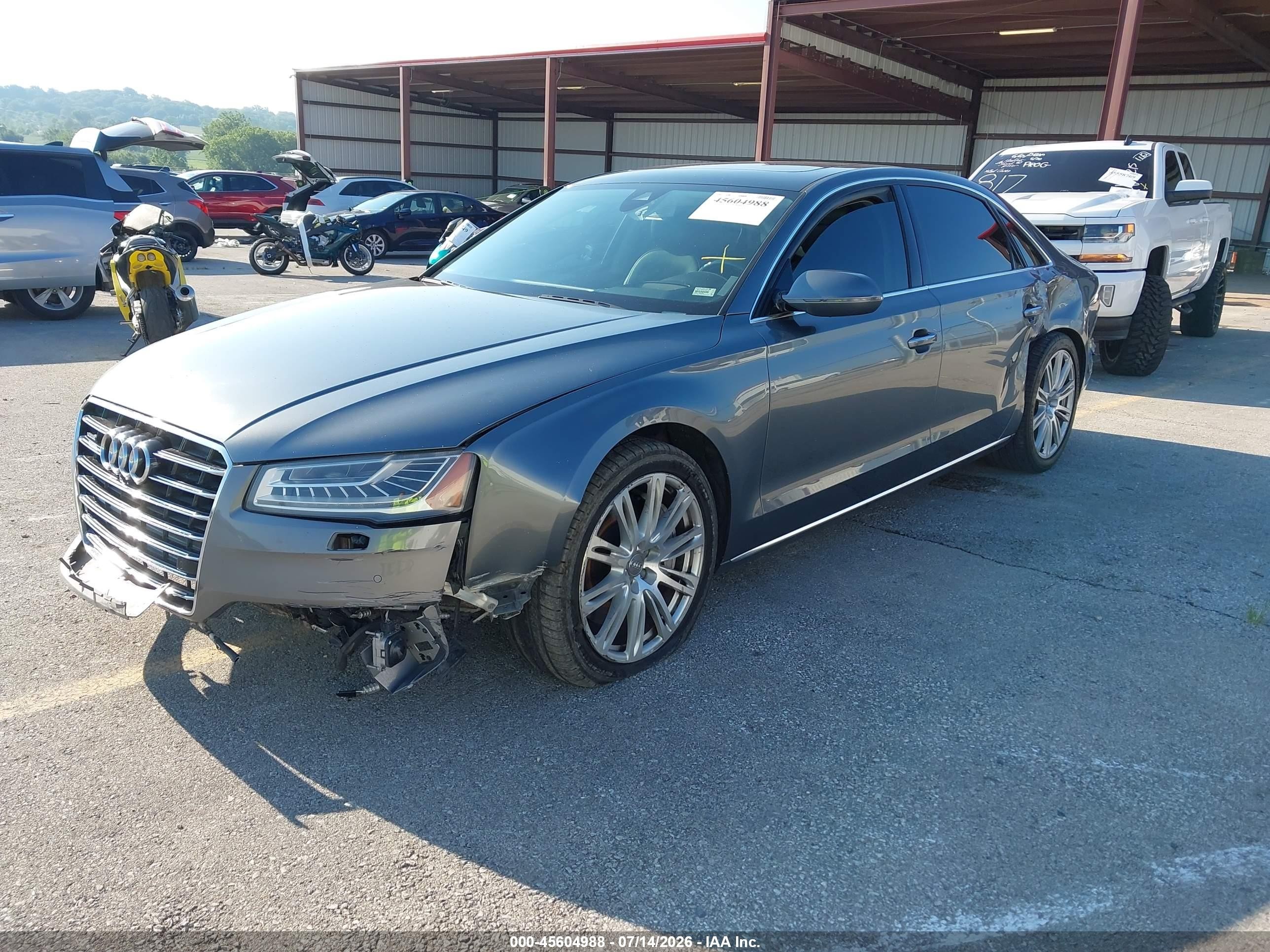 2015 Audi A8 L 4.0t Gray vin: WAU32AFD7FN002635