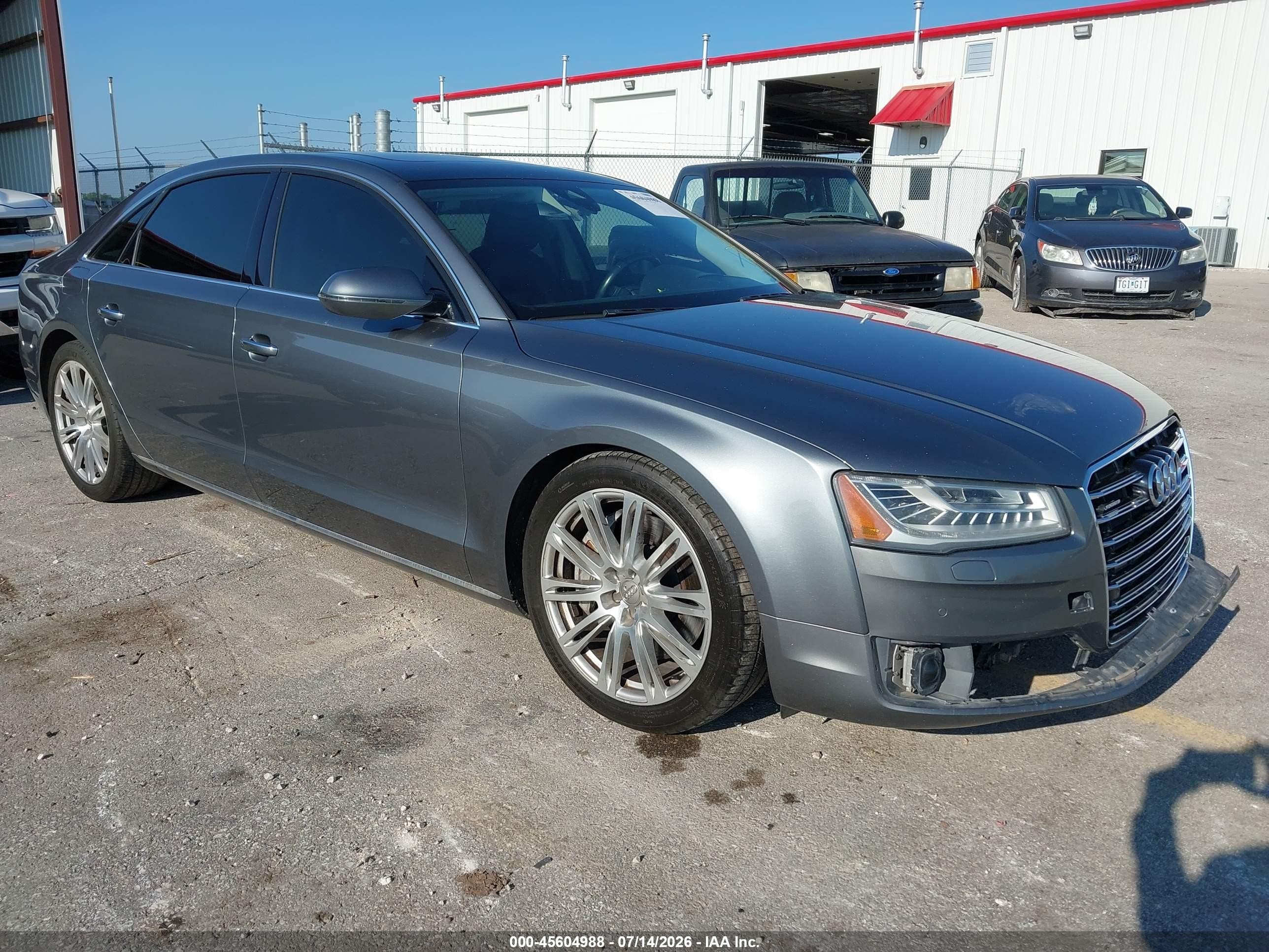 2015 Audi A8 L 4.0t Gray vin: WAU32AFD7FN002635