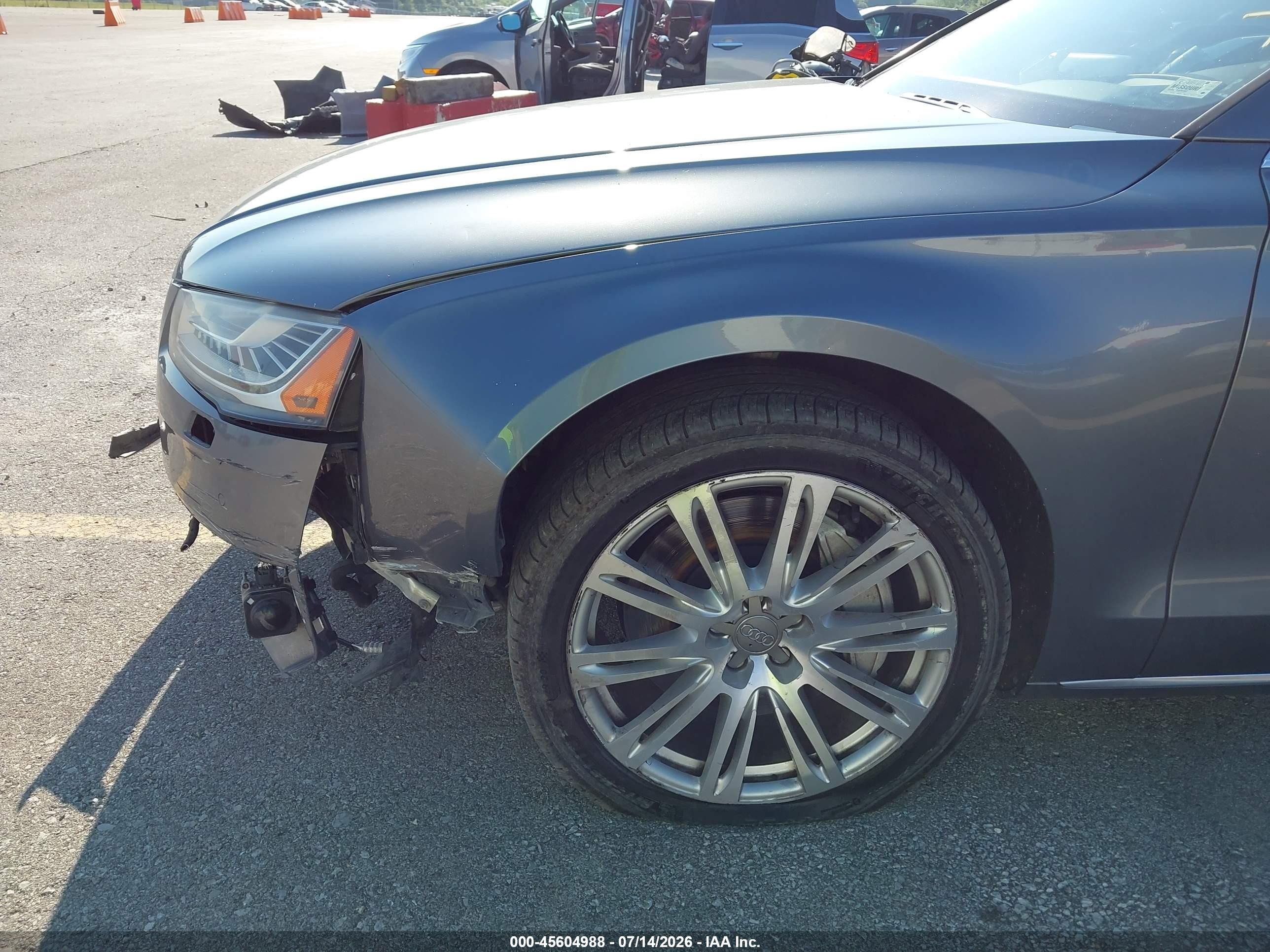 2015 Audi A8 L 4.0t Gray vin: WAU32AFD7FN002635