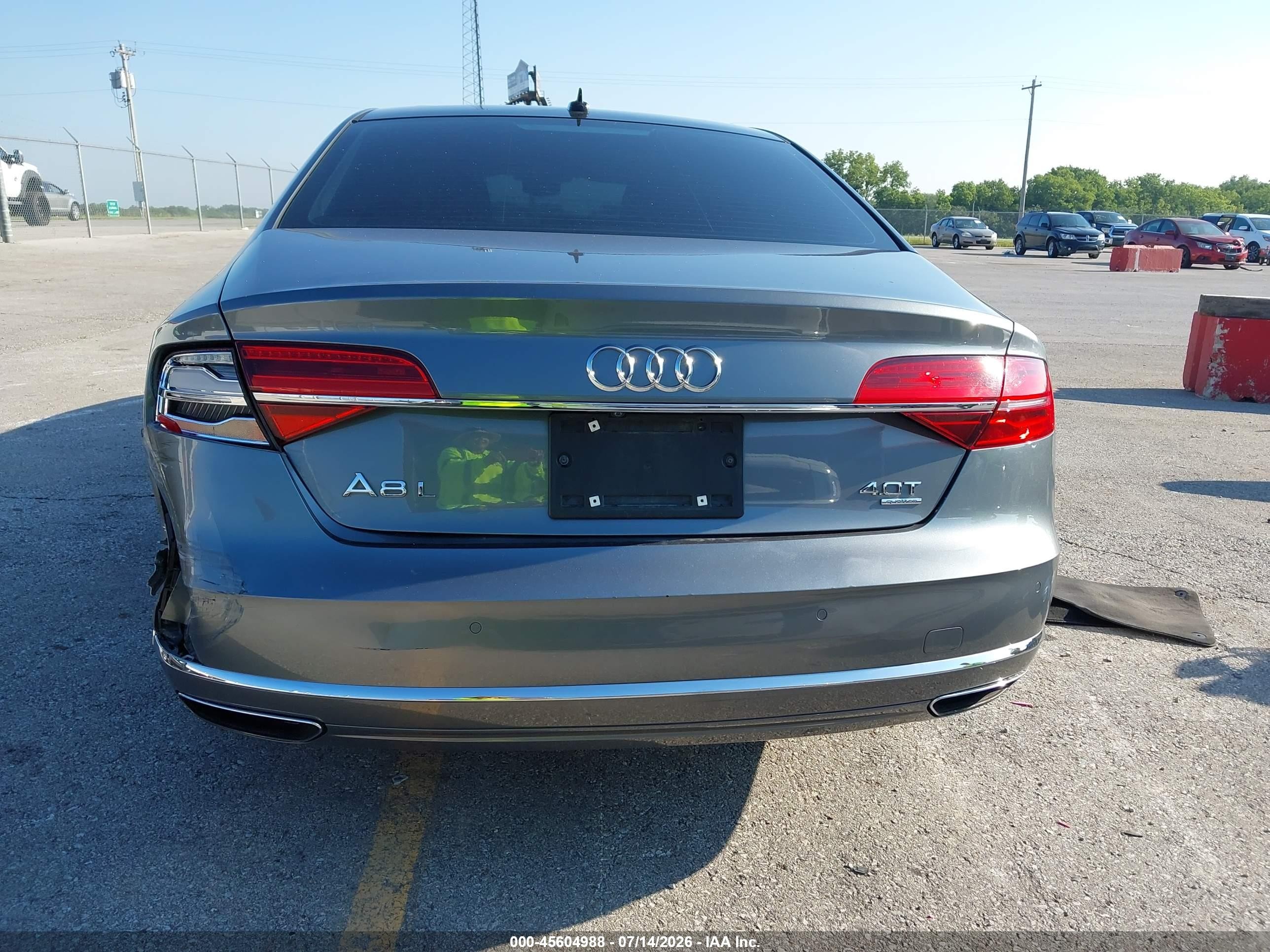 2015 Audi A8 L 4.0t Gray vin: WAU32AFD7FN002635