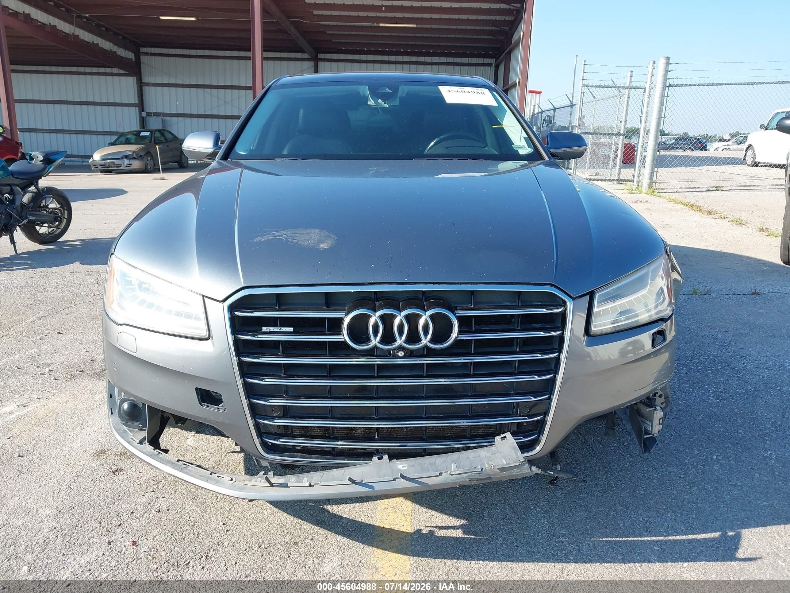 2015 Audi A8 L 4.0t Gray vin: WAU32AFD7FN002635