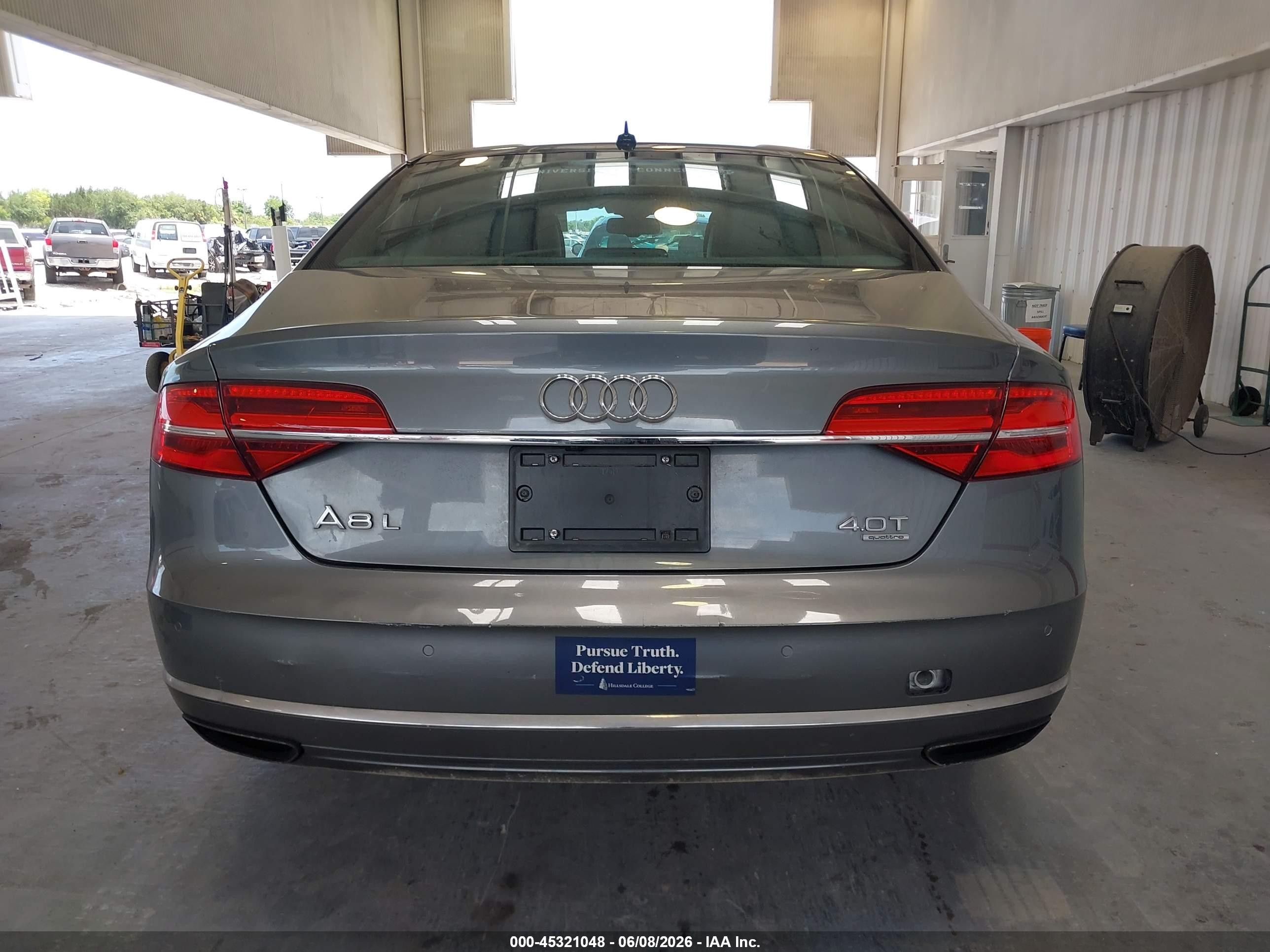 2015 Audi A8 L 4.0t Gray vin: WAU32AFD9FN005827