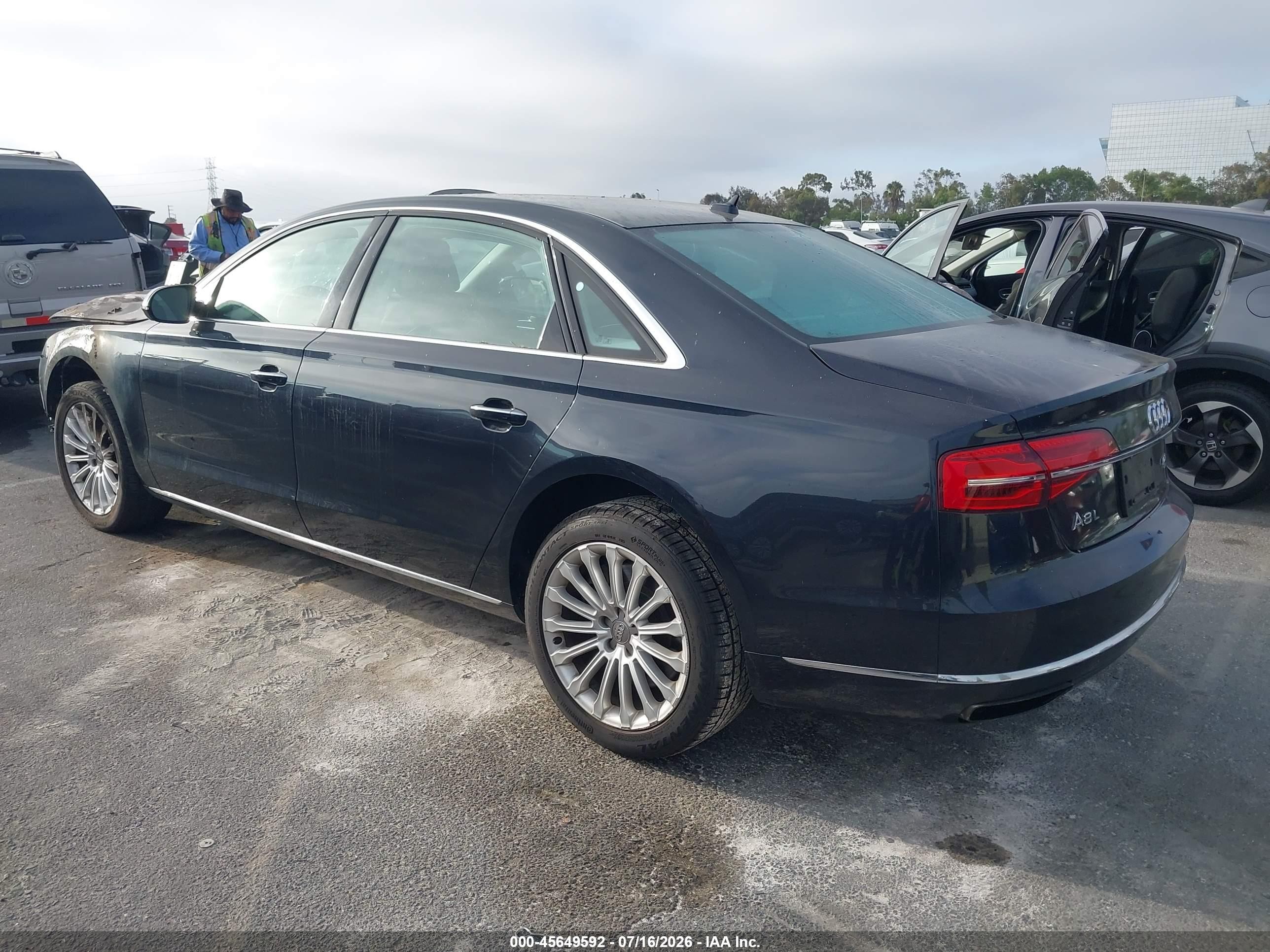 2015 Audi A8 L 4.0t Black vin: WAU32AFDXFN031241
