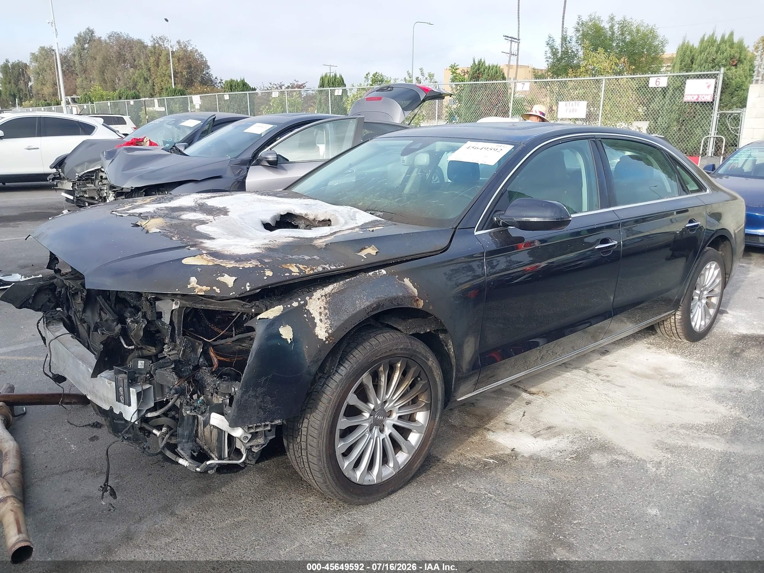 2015 Audi A8 L 4.0t Black vin: WAU32AFDXFN031241