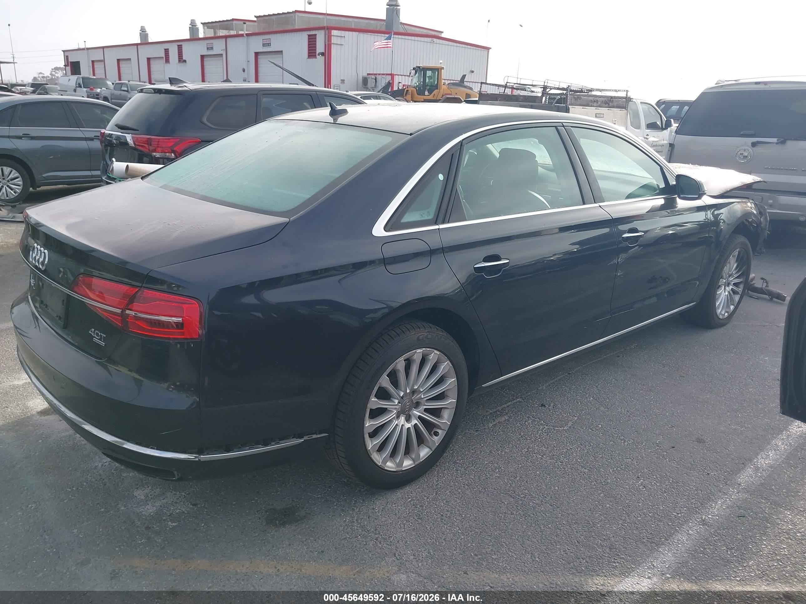 2015 Audi A8 L 4.0t Black vin: WAU32AFDXFN031241