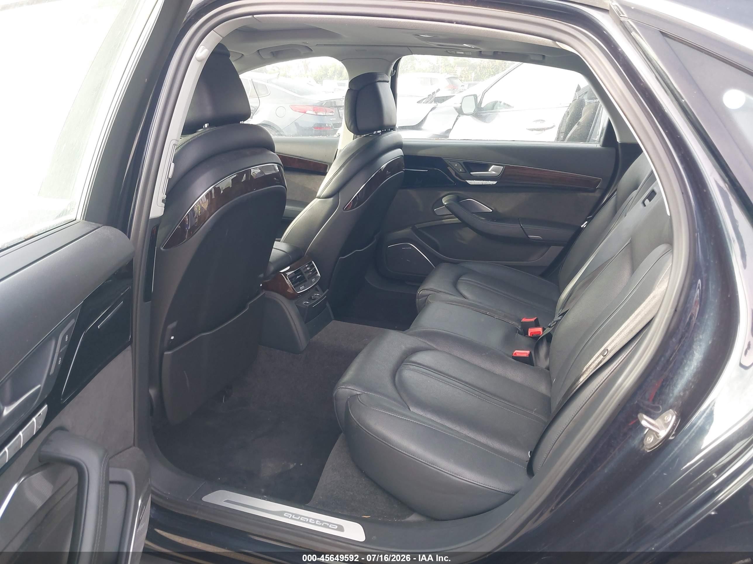 2015 Audi A8 L 4.0t Black vin: WAU32AFDXFN031241
