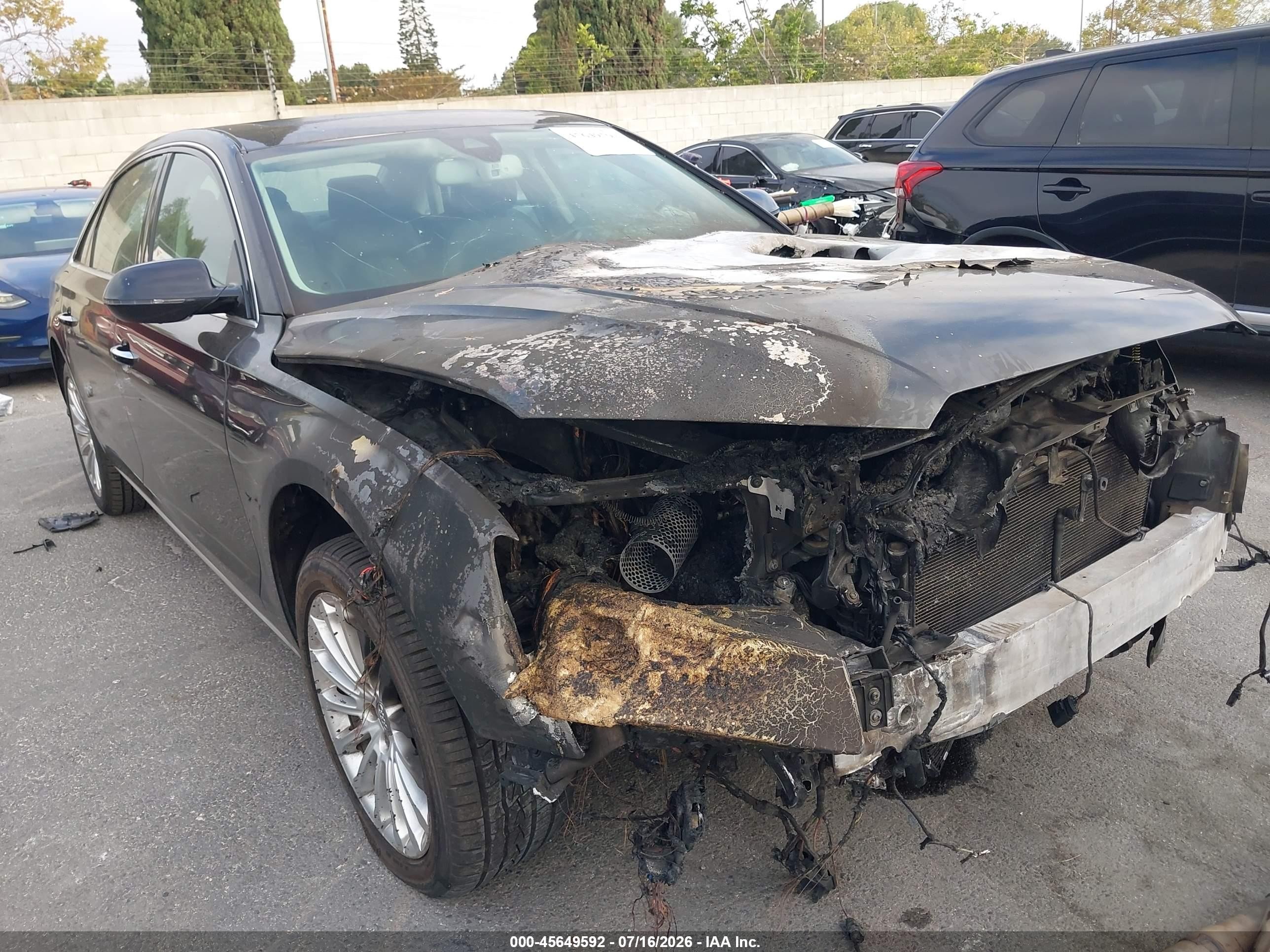 2015 Audi A8 L 4.0t Black vin: WAU32AFDXFN031241