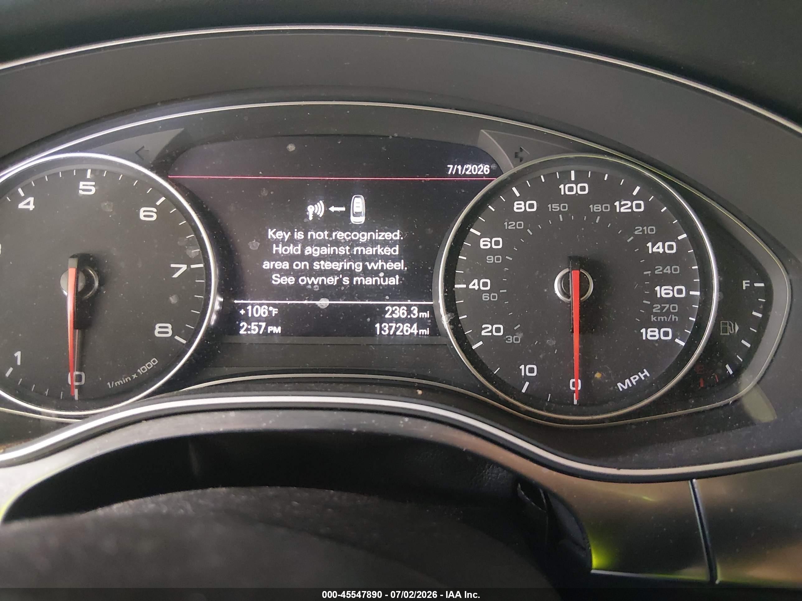 2012 Audi A7 3.0 Prestige vin: WAU3GAFC9CN092598