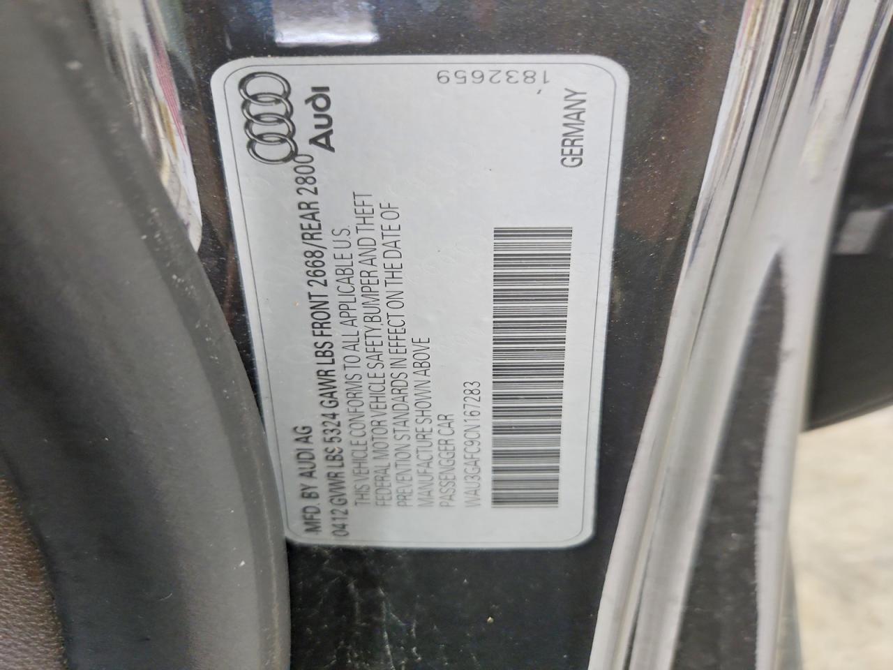 2012 Audi A7 Prestige Gray vin: WAU3GAFC9CN167283