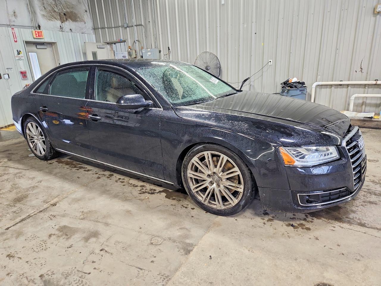 2015 Audi A8 L Quattro Black vin: WAU3GAFD0FN012358