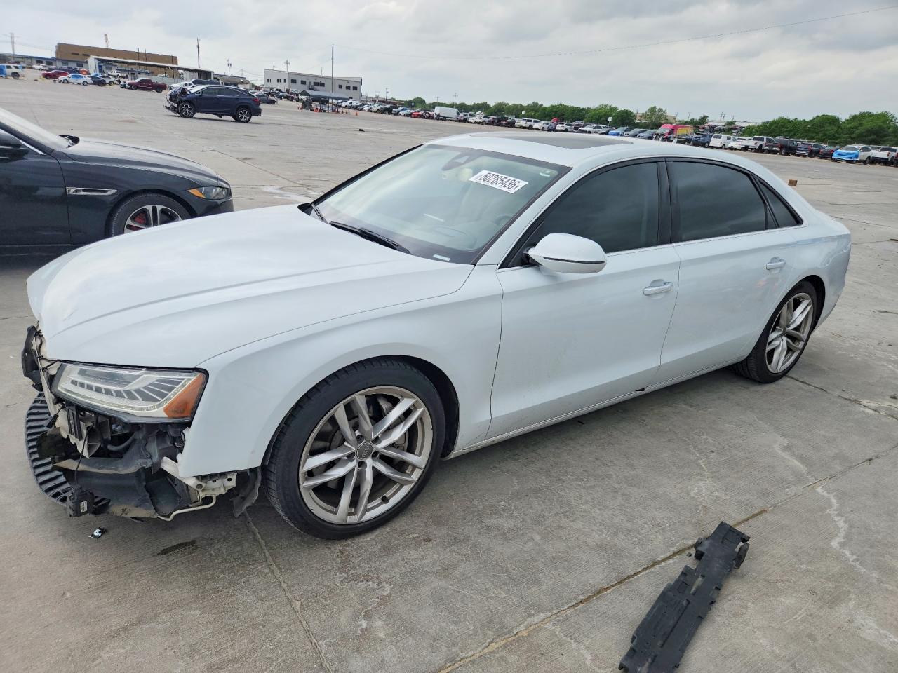 2015 Audi A8 L Quattro White vin: WAU3GAFD2FN029453