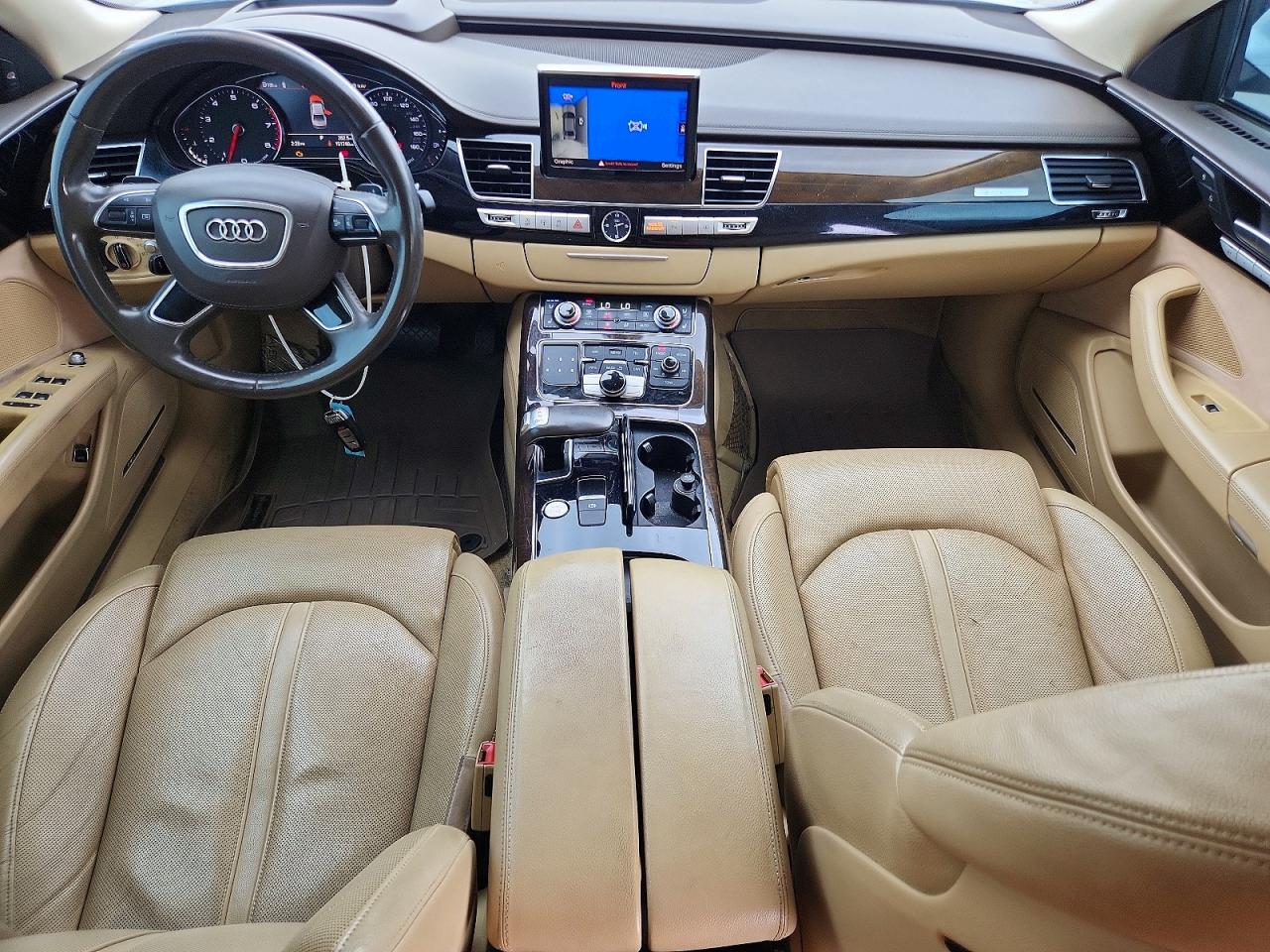 2015 Audi A8 L Quattro White vin: WAU3GAFD2FN029453