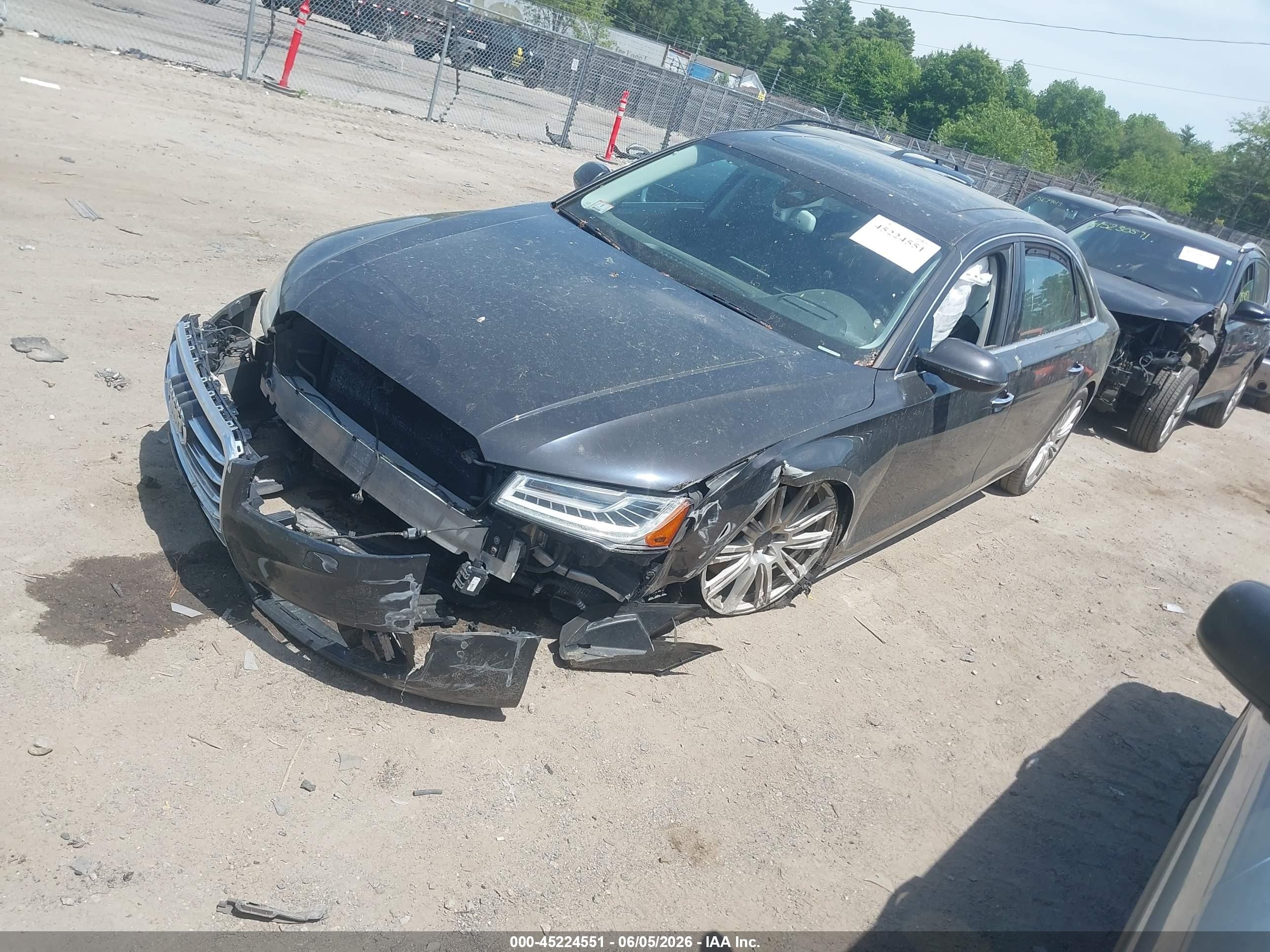 2015 Audi A8 L 3.0t Gray vin: WAU3GAFD6FN008752