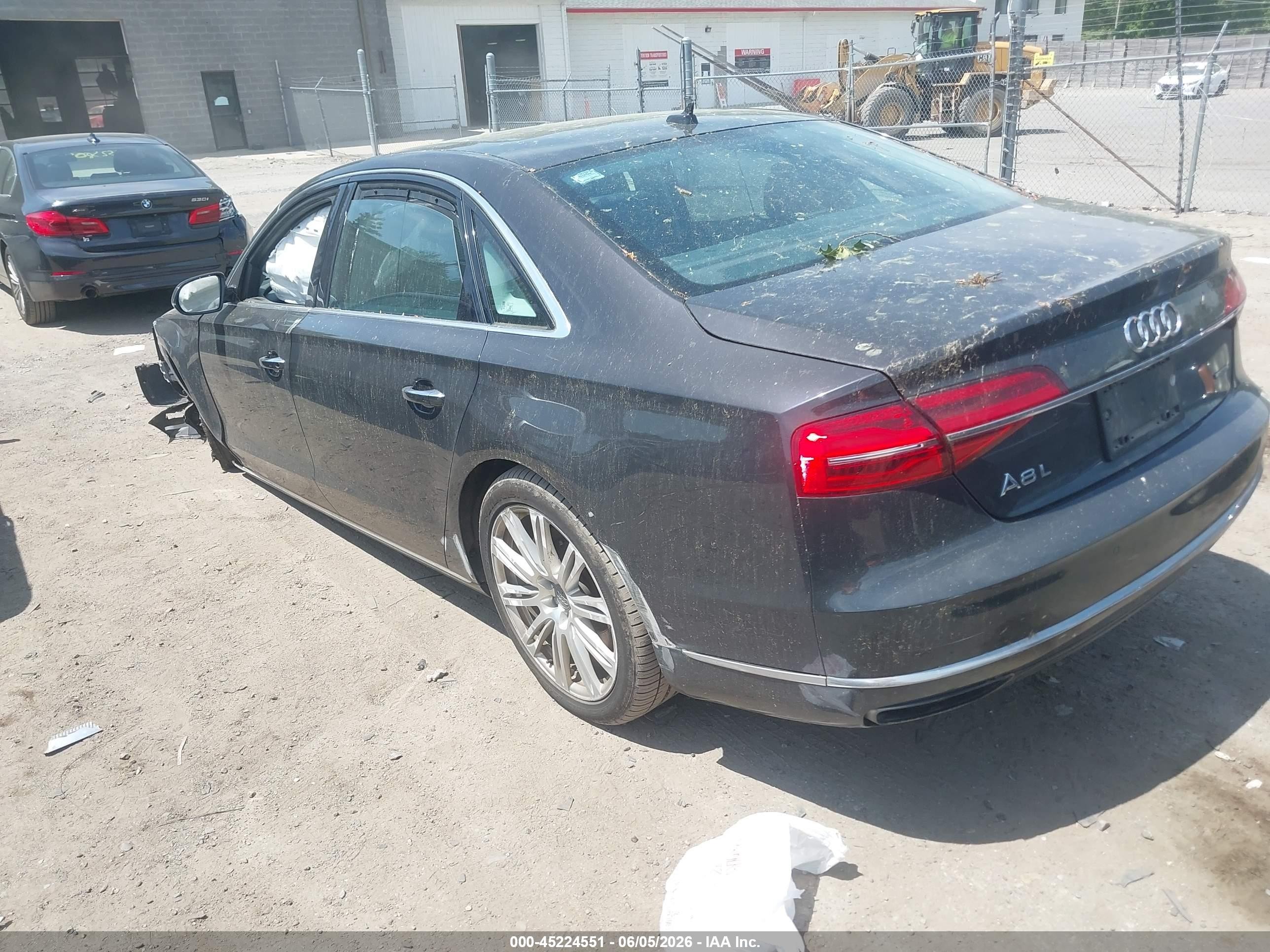 2015 Audi A8 L 3.0t Gray vin: WAU3GAFD6FN008752