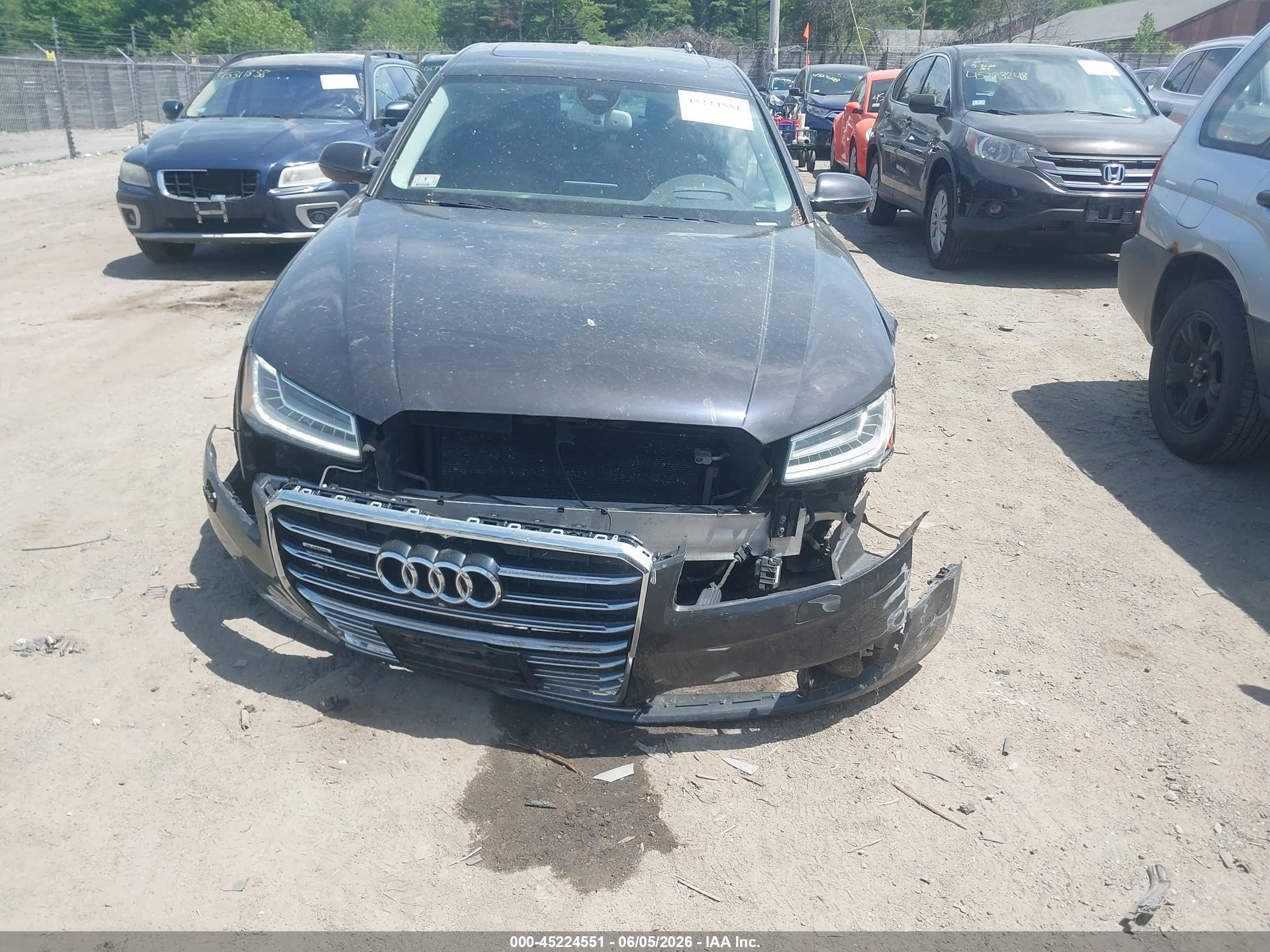 2015 Audi A8 L 3.0t Gray vin: WAU3GAFD6FN008752