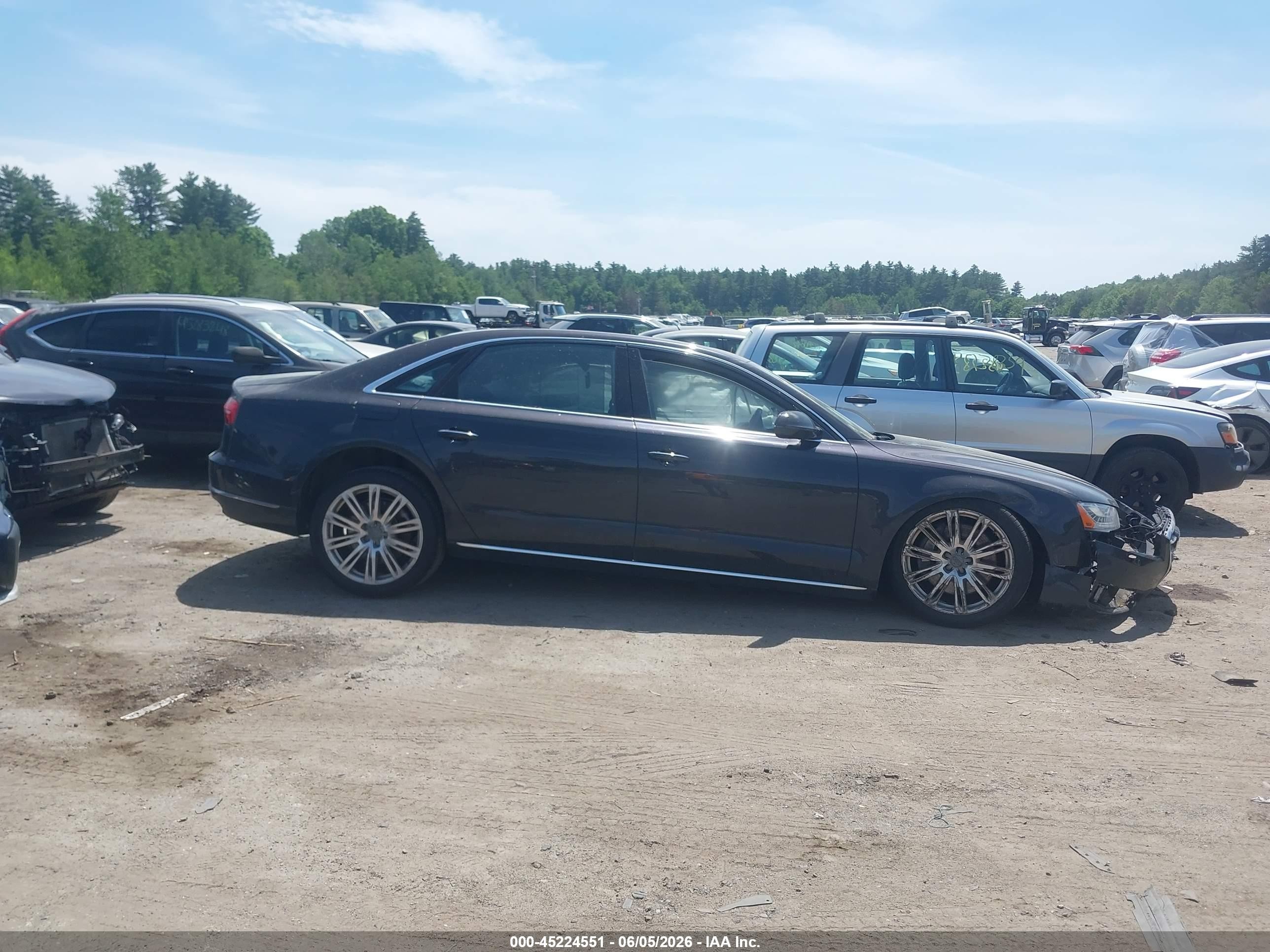 2015 Audi A8 L 3.0t Gray vin: WAU3GAFD6FN008752