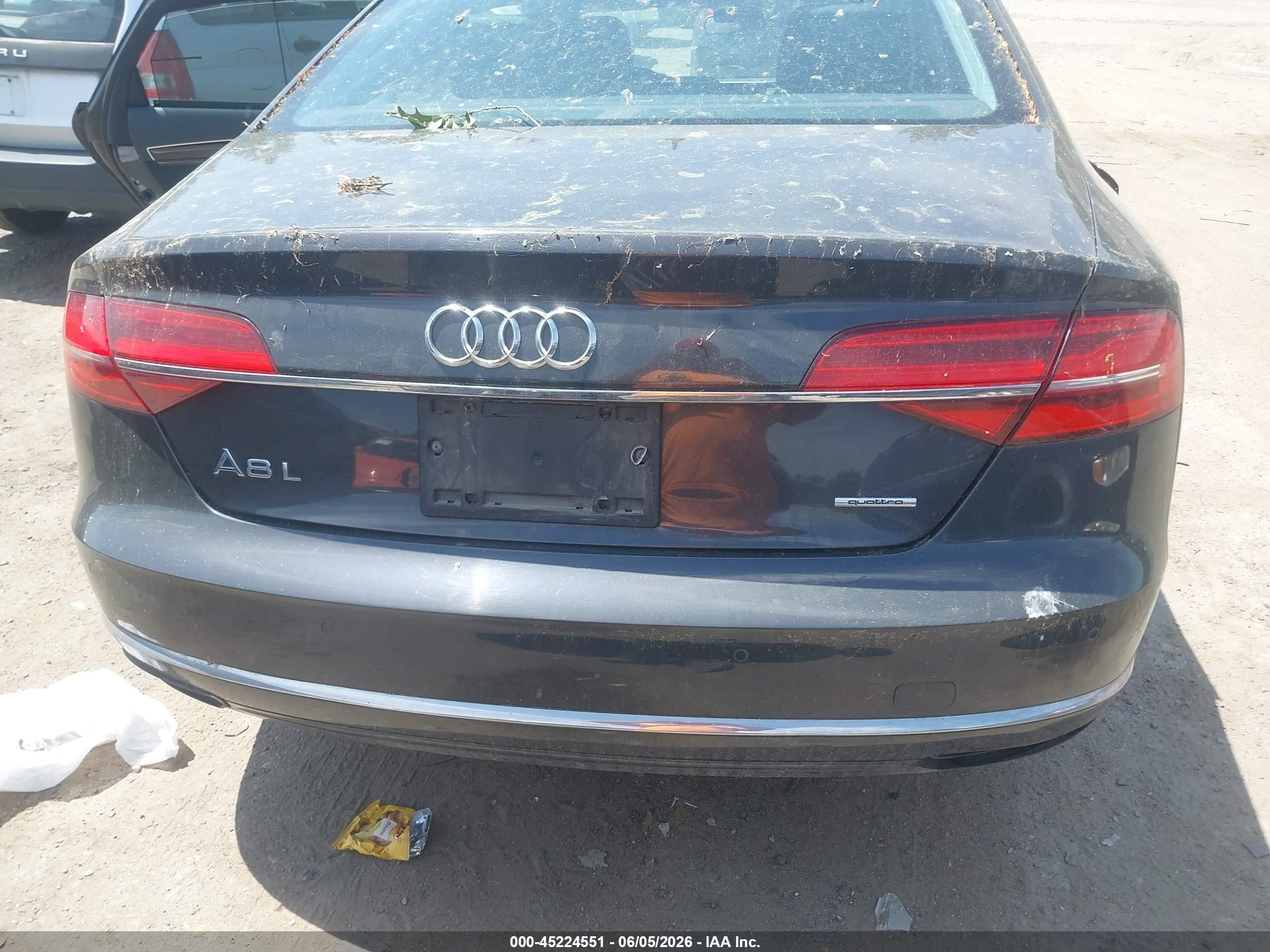 2015 Audi A8 L 3.0t Gray vin: WAU3GAFD6FN008752