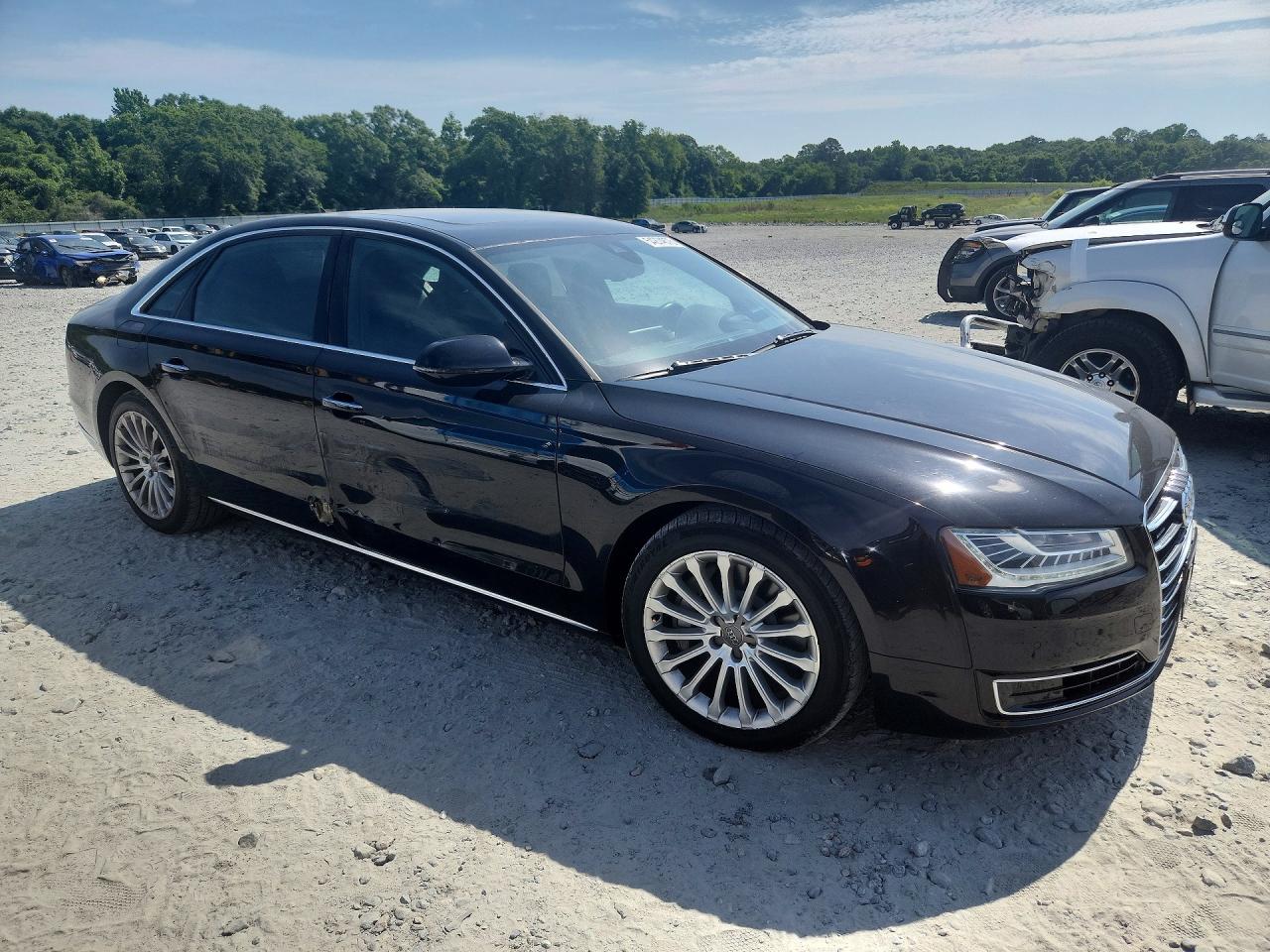 2015 Audi A8 L Quattro Black vin: WAU3GAFD6FN015829