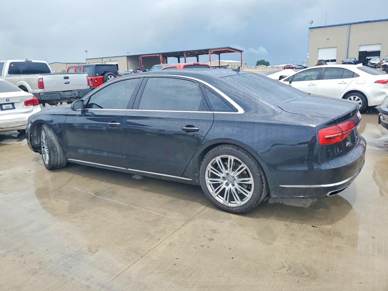 2015 Audi A8 L Quattro Black vin: WAU3GAFD6FN031318